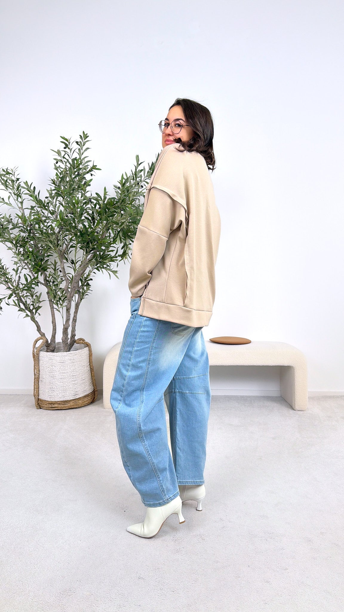 Sweatshirt Bear Kiss *Beige*