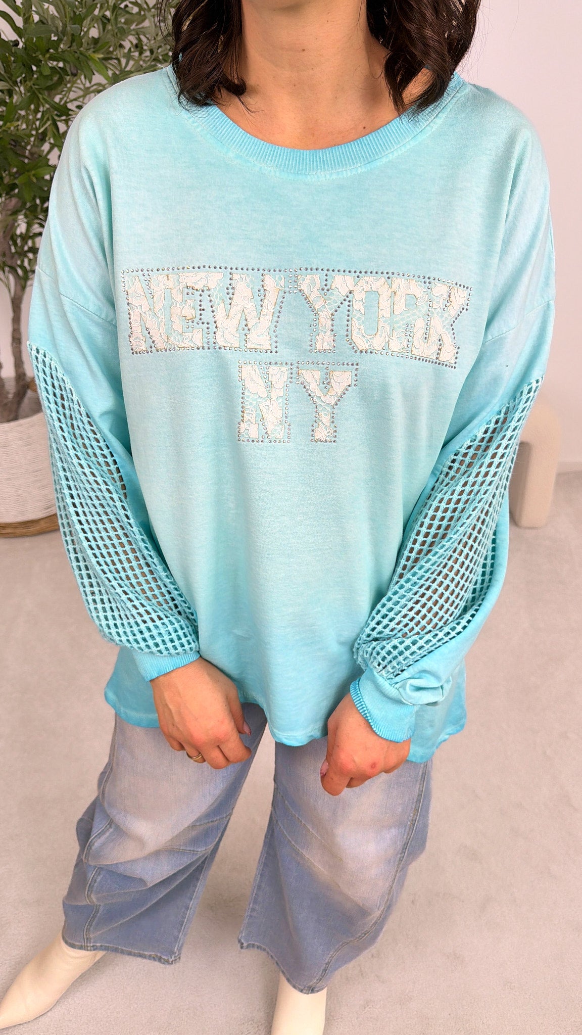 Sweatshirt NY City *Türkis*