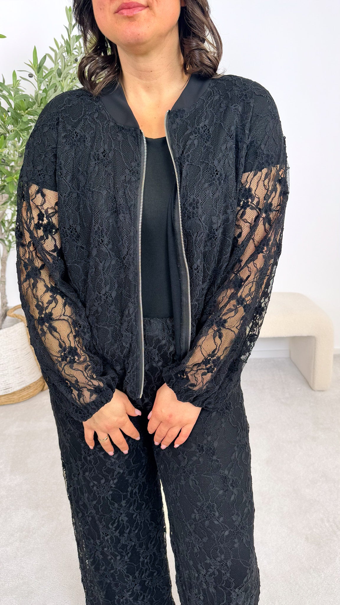 Spitzen-Blouson  Poem *Schwarz*