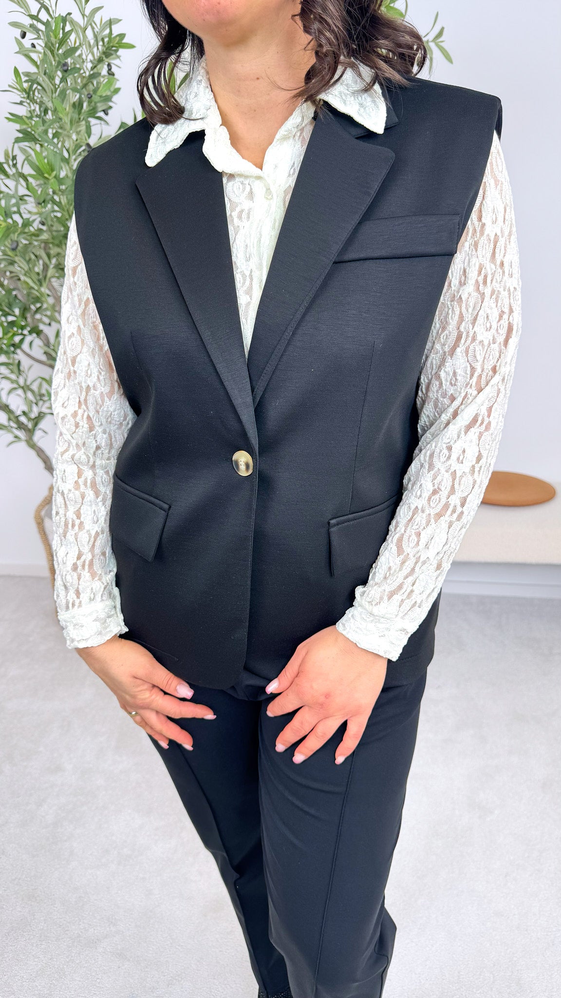 Weste Pure Look *Schwarz*