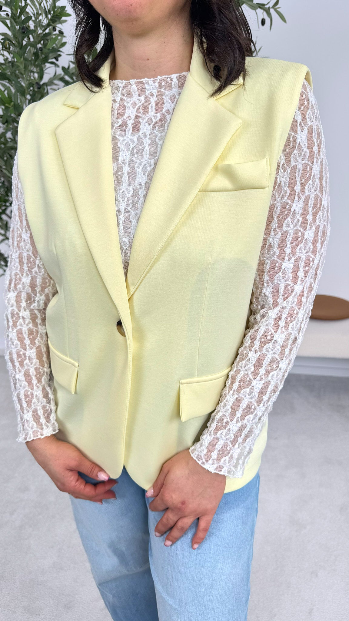 Weste Pure Look *Gelb*