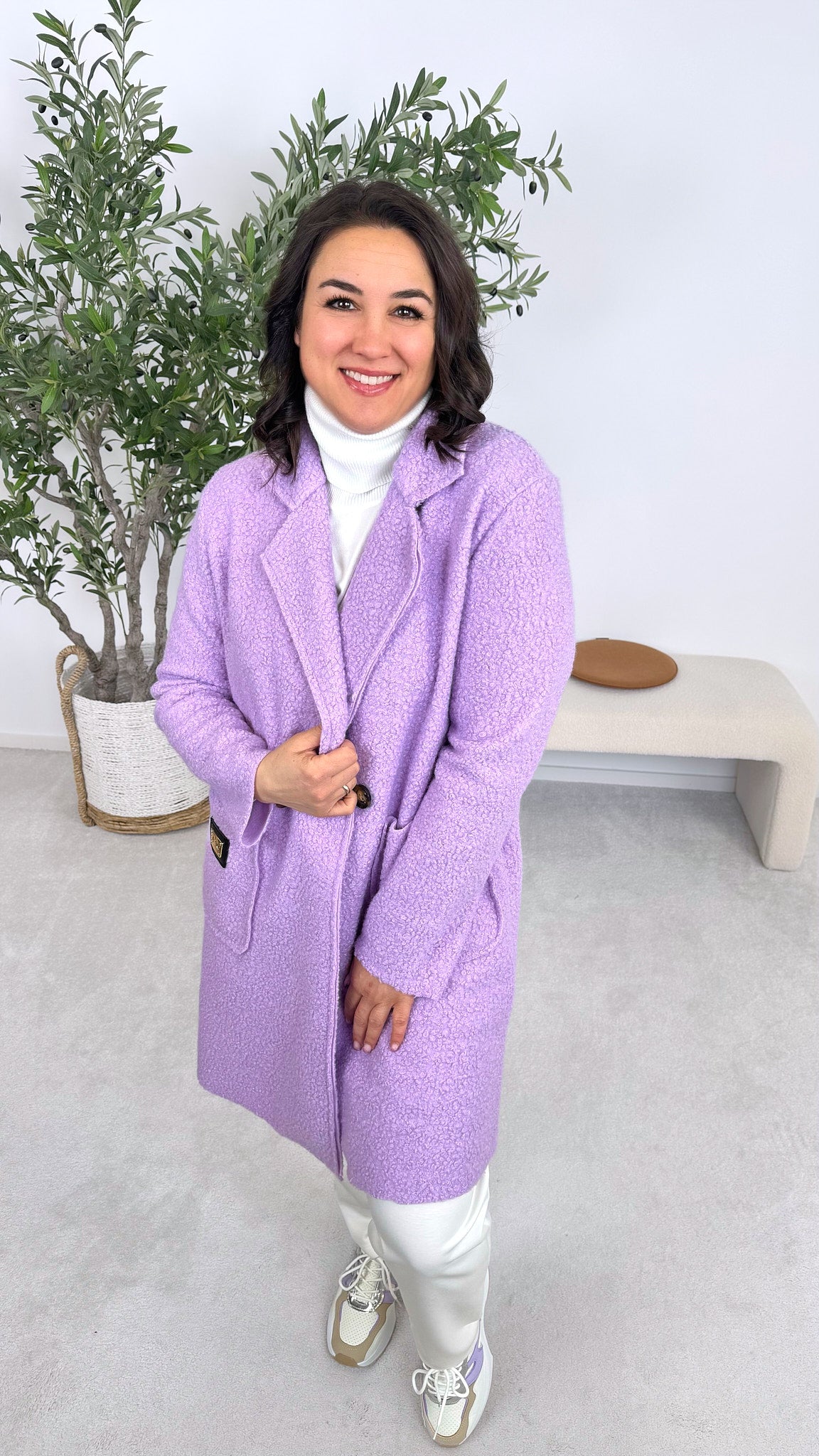 Bouclé Mantel Softline *Flieder*