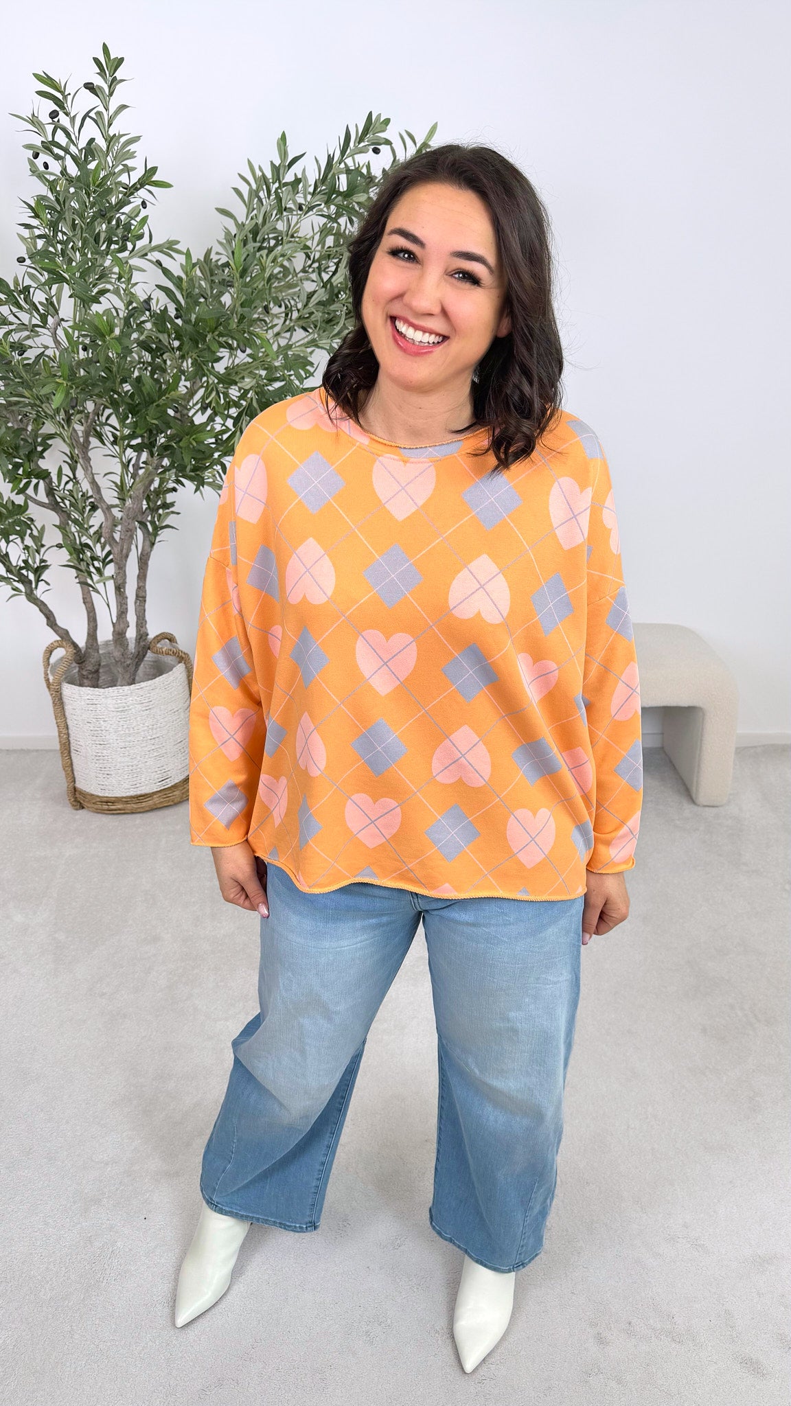 Pullover Joyful Pattern *Orange*