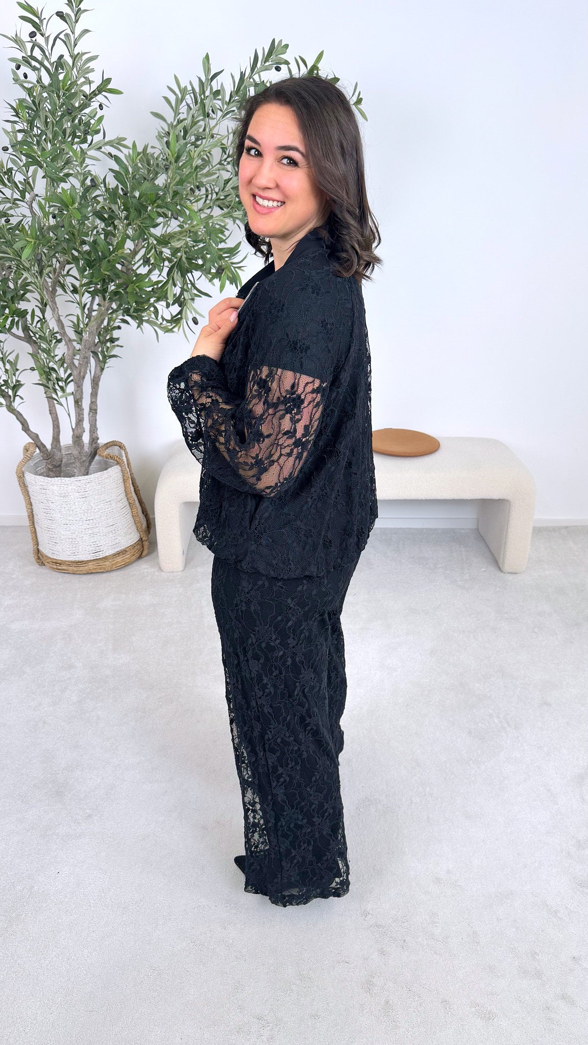 Spitzen-Blouson  Poem *Schwarz*