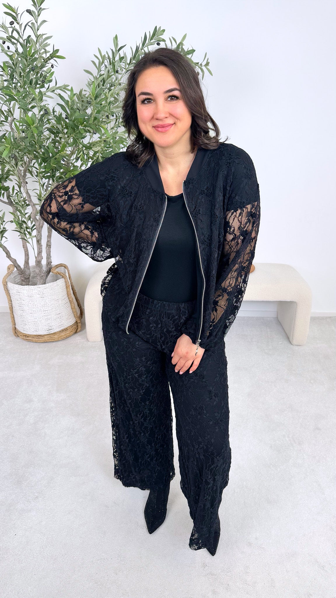 Spitzen-Blouson  Poem *Schwarz*