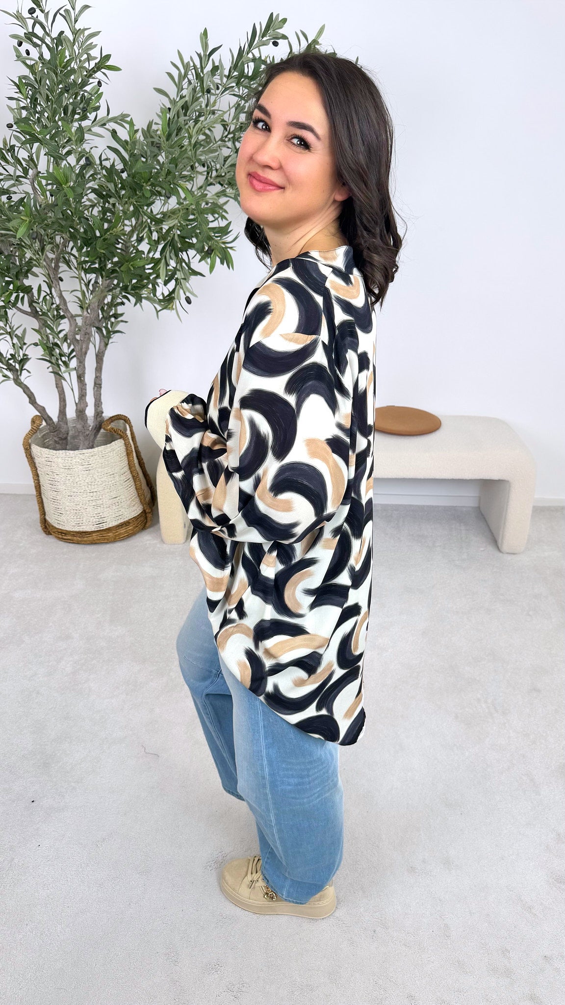 Blusenshirt Brushed Beauty *Schwarz*