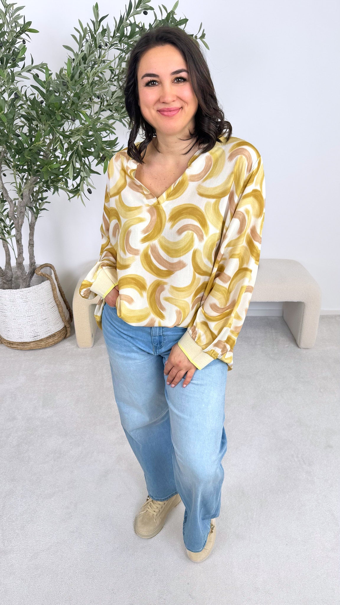 Blusenshirt Brushed Beauty *Gelb*