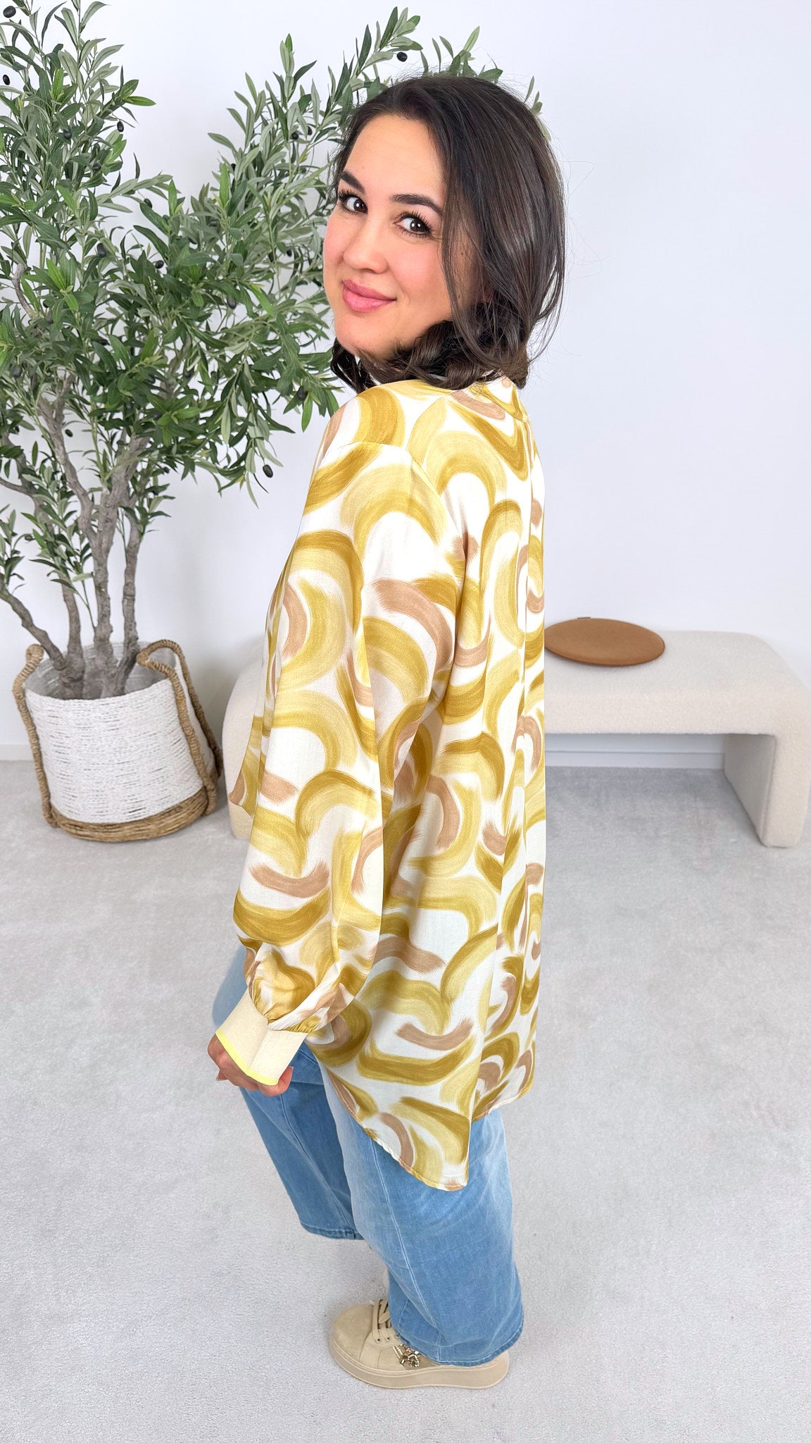 Blusenshirt Brushed Beauty *Gelb*