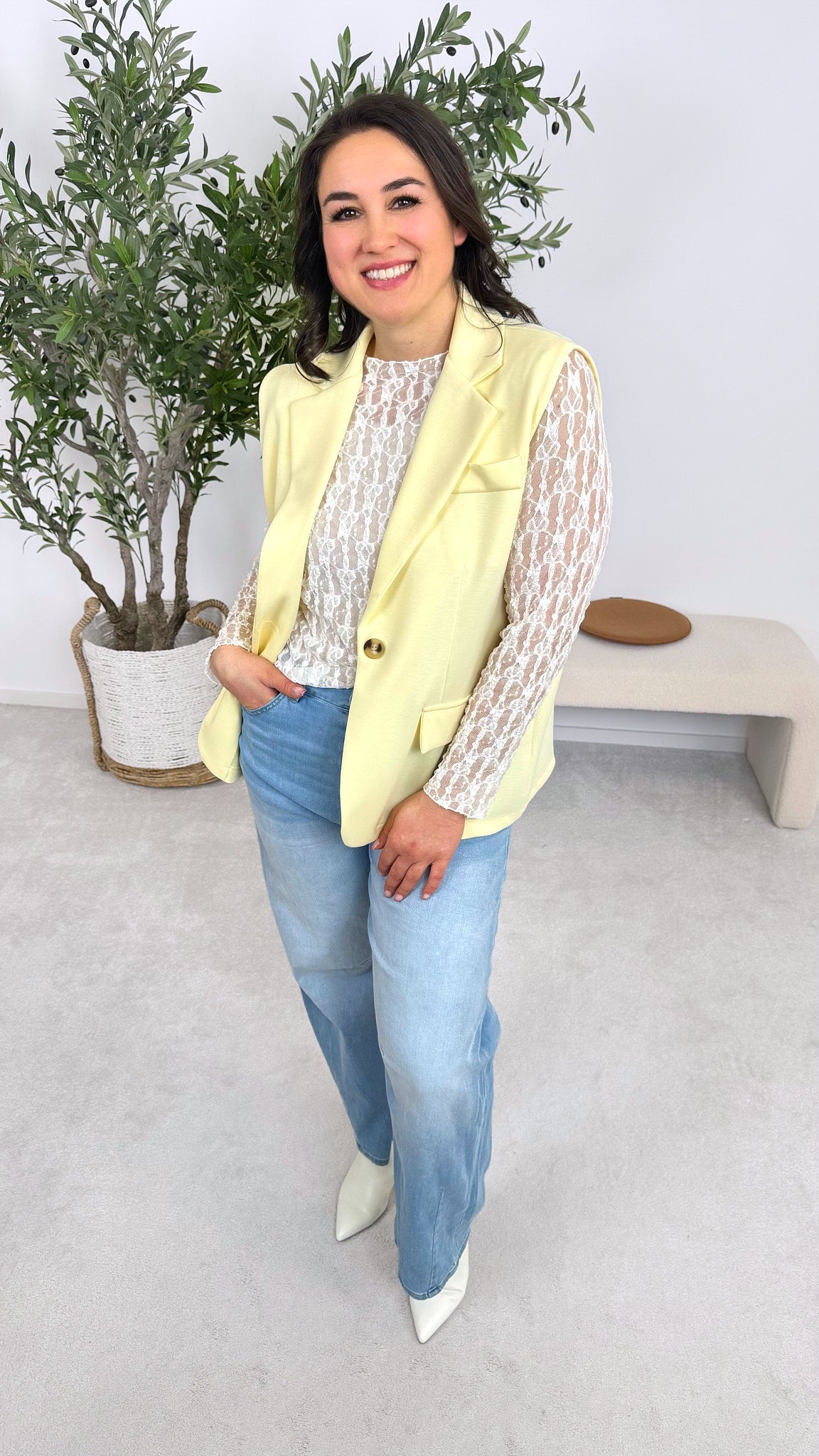 Weste Pure Look *Gelb*