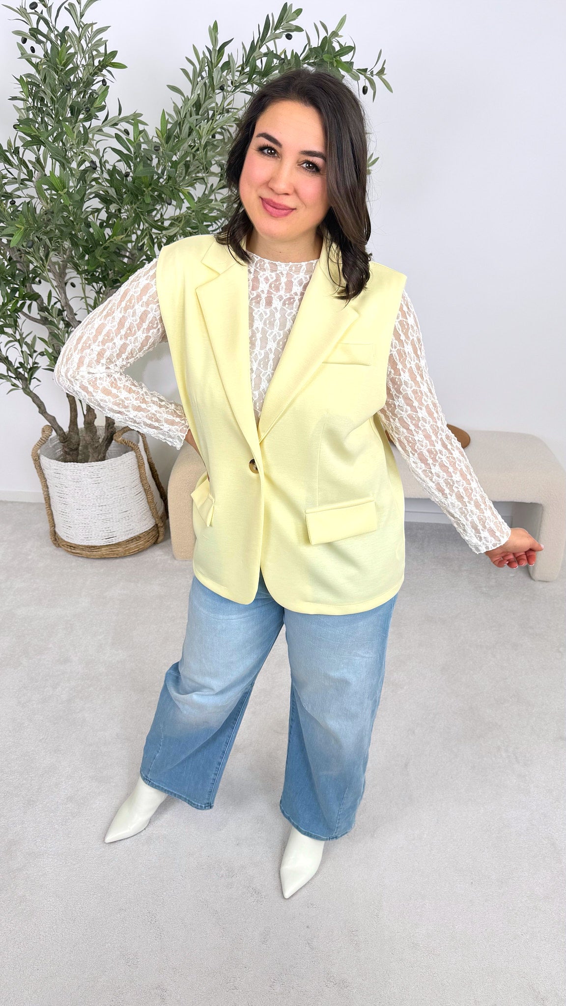 Weste Pure Look *Gelb*