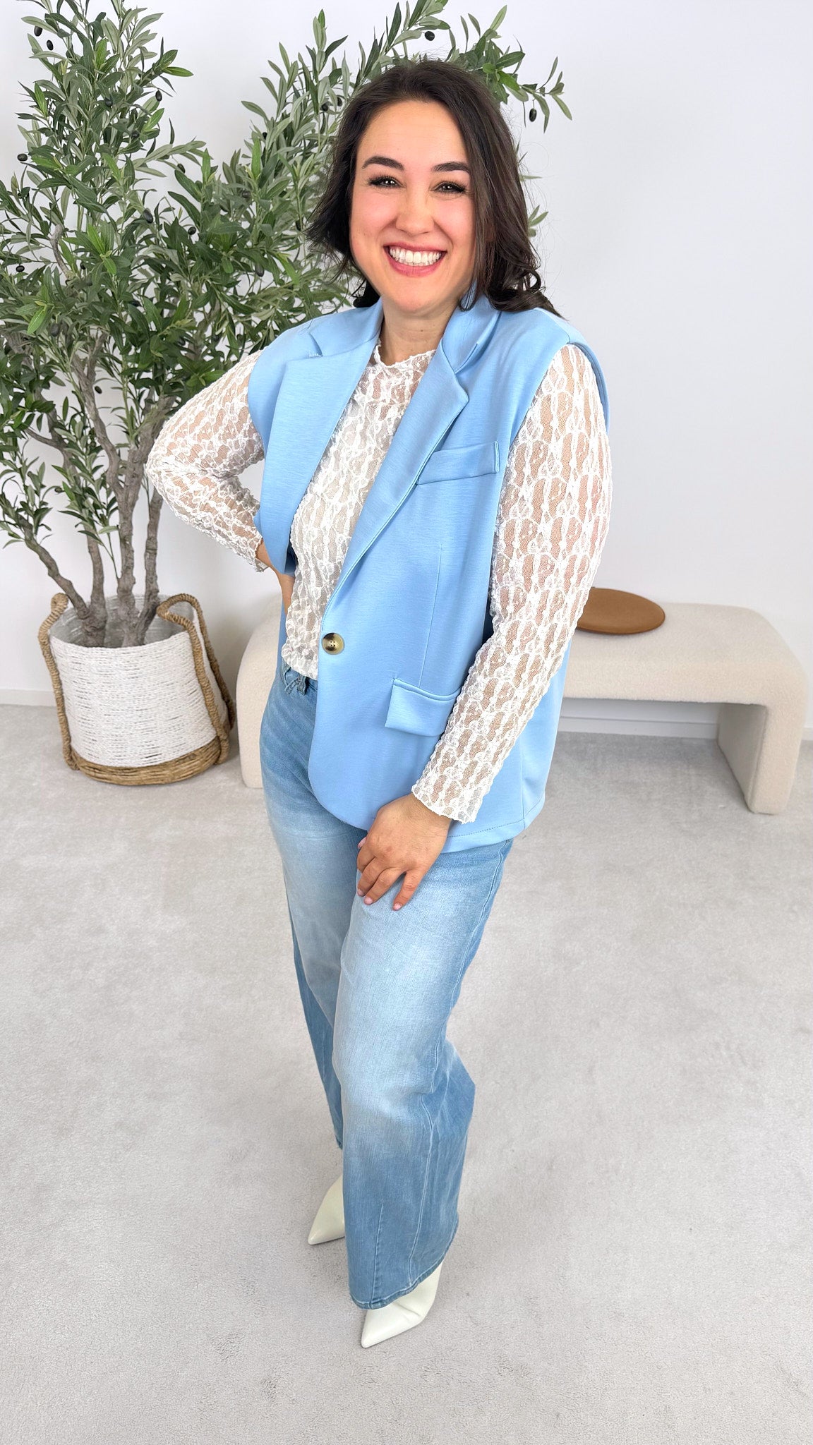 Weste Pure Look *Hellblau*