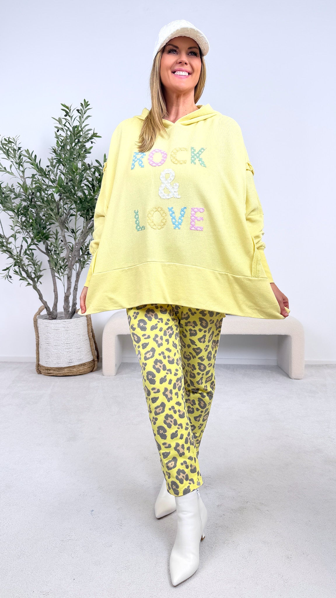 Hoodie Rock & Love *Gelb*