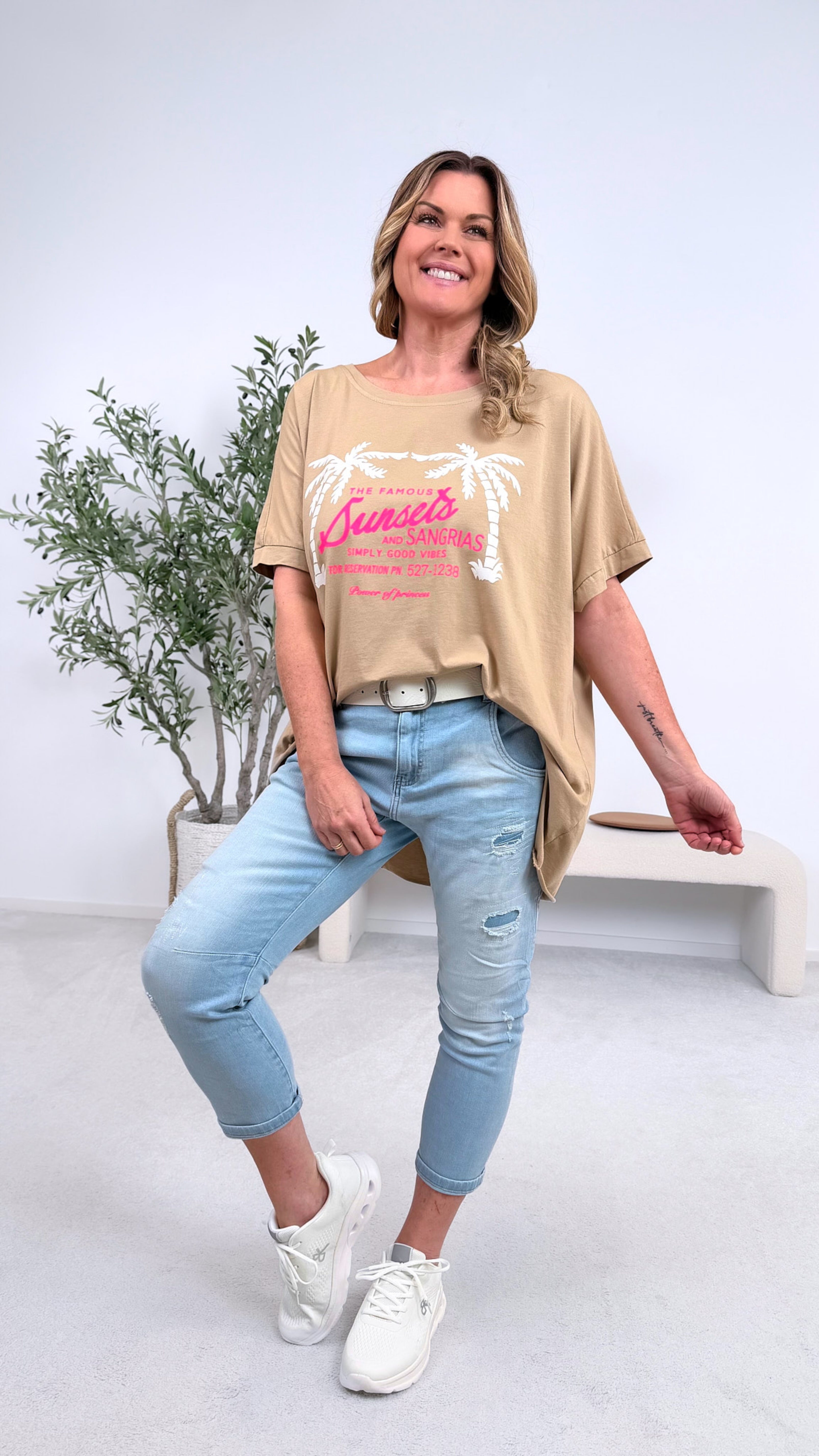 T-Shirt Famous Sunset *Camel*