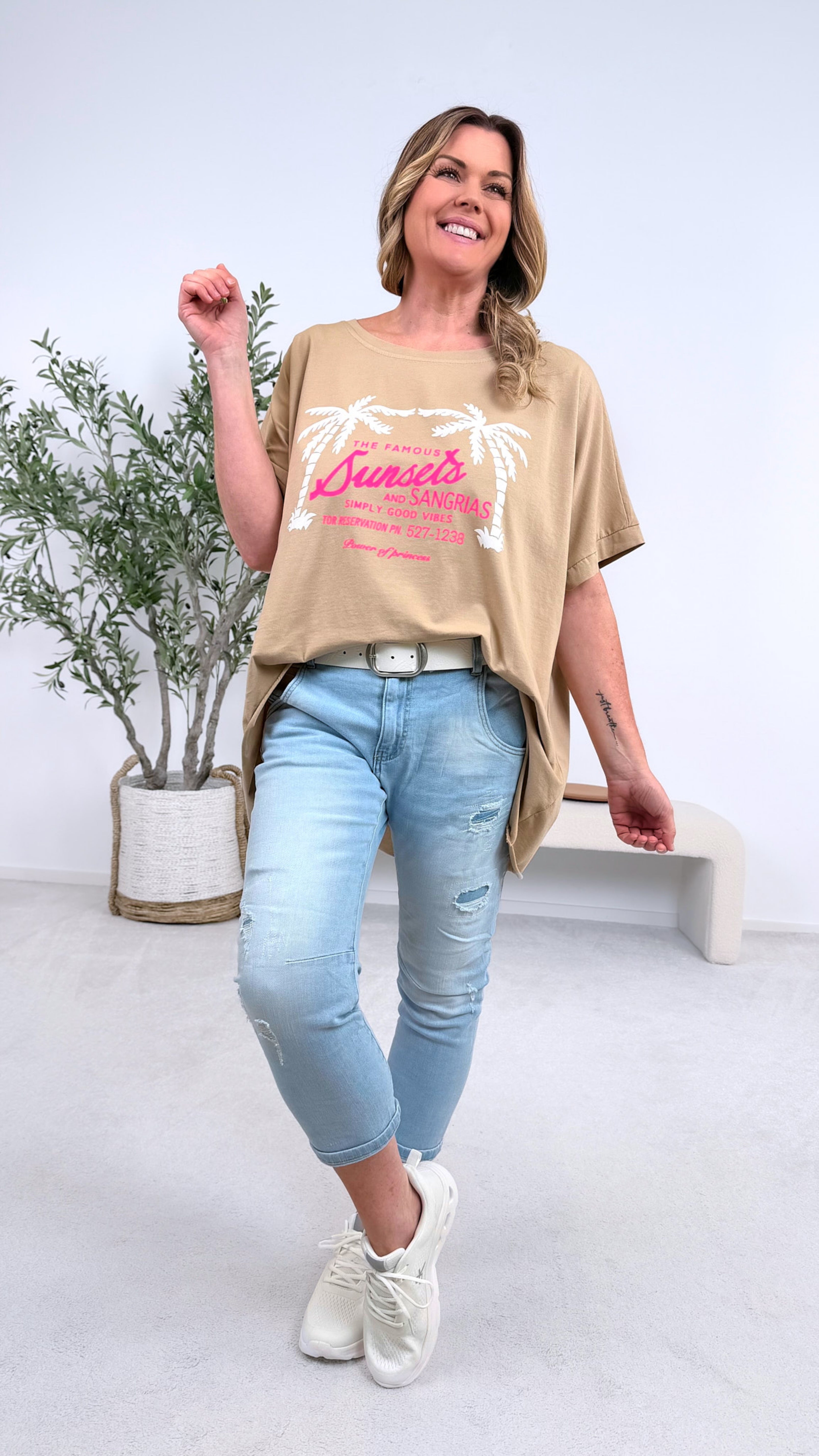 T-Shirt Famous Sunset *Camel*