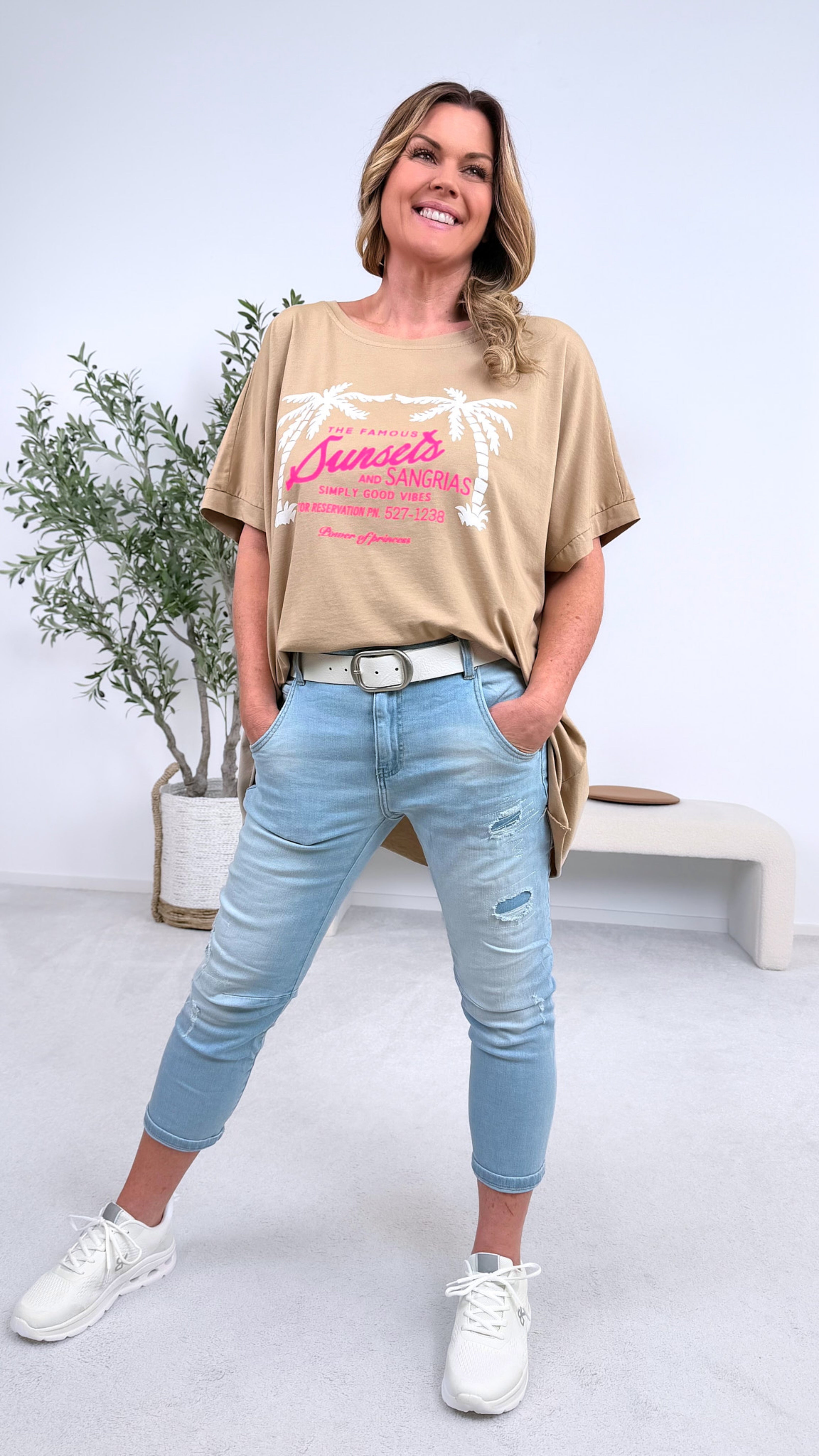 T-Shirt Famous Sunset *Camel*