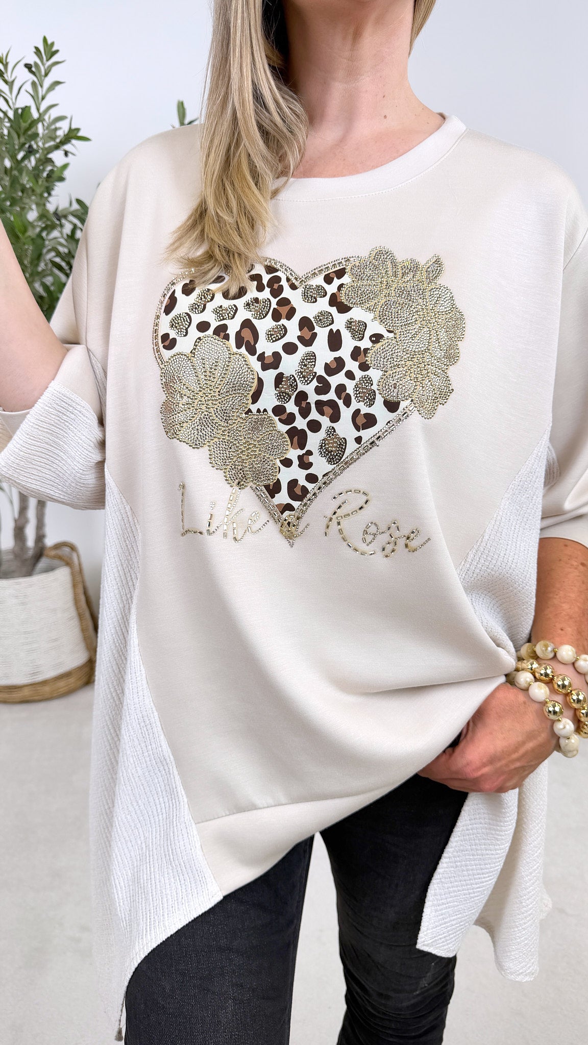 Sweatshirt Wildheart Blossom *Beige*