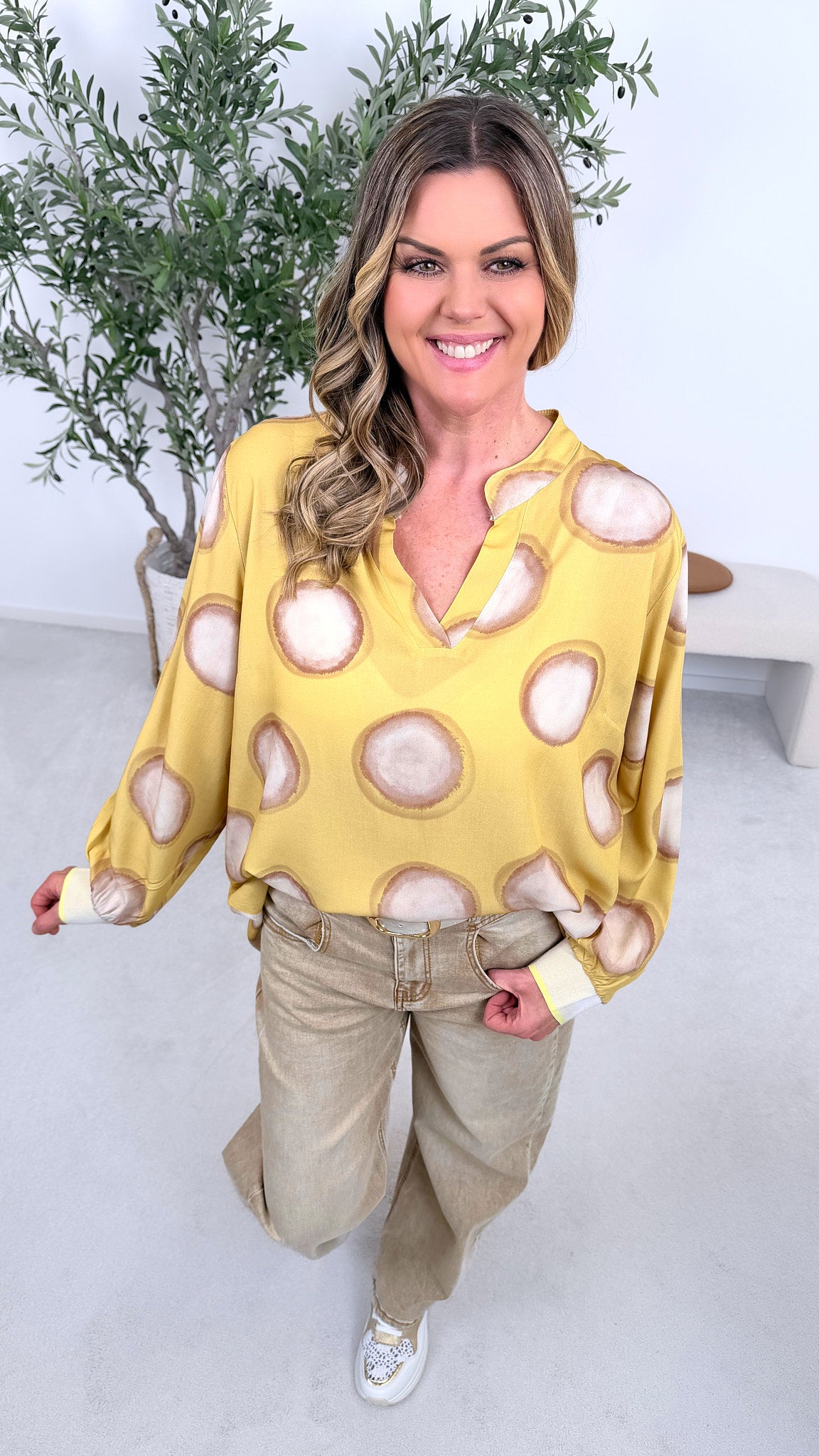 Blusenshirt Circle Breeze *Gelb*