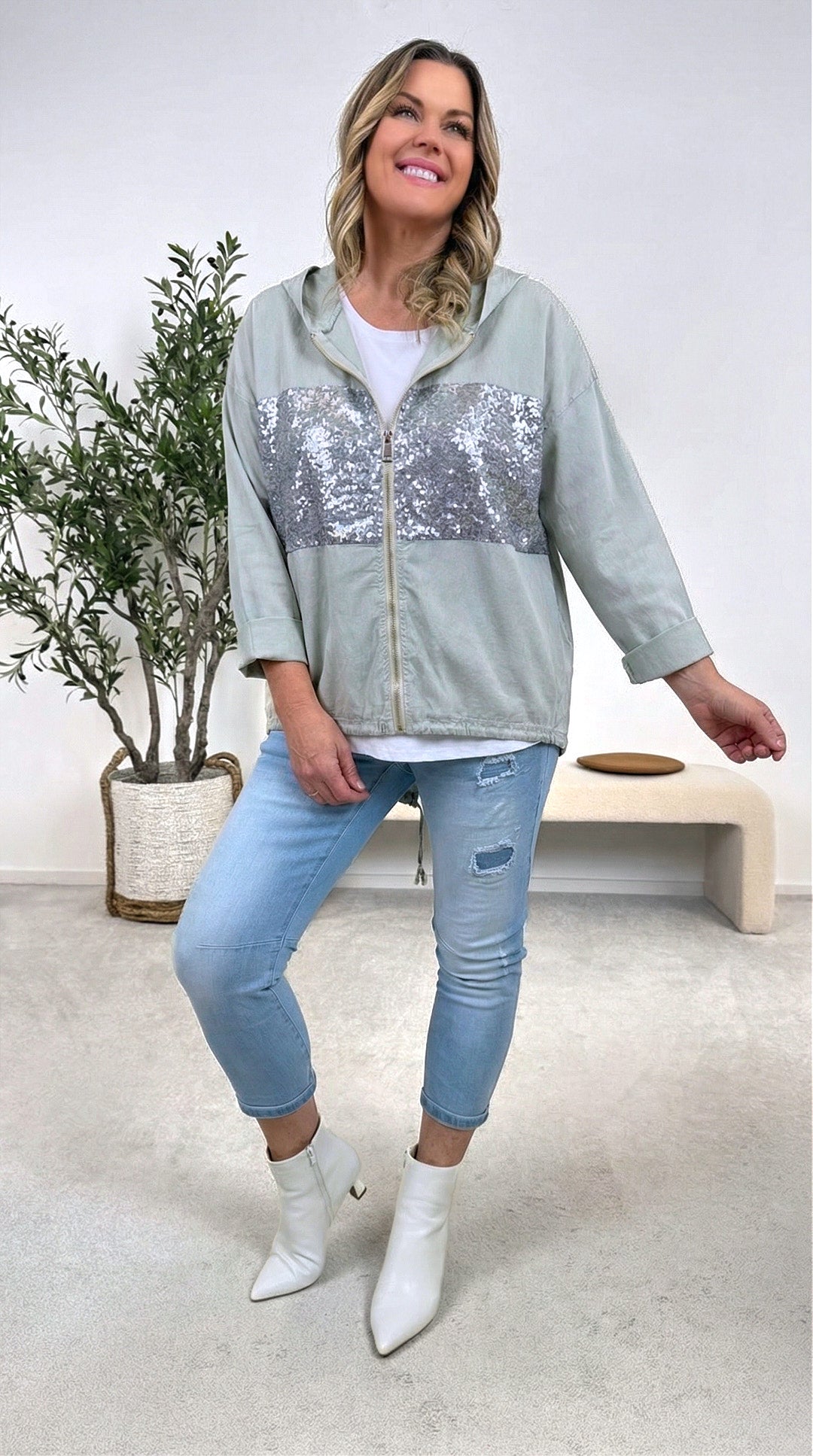 Jacke Glam Casual *Khaki*