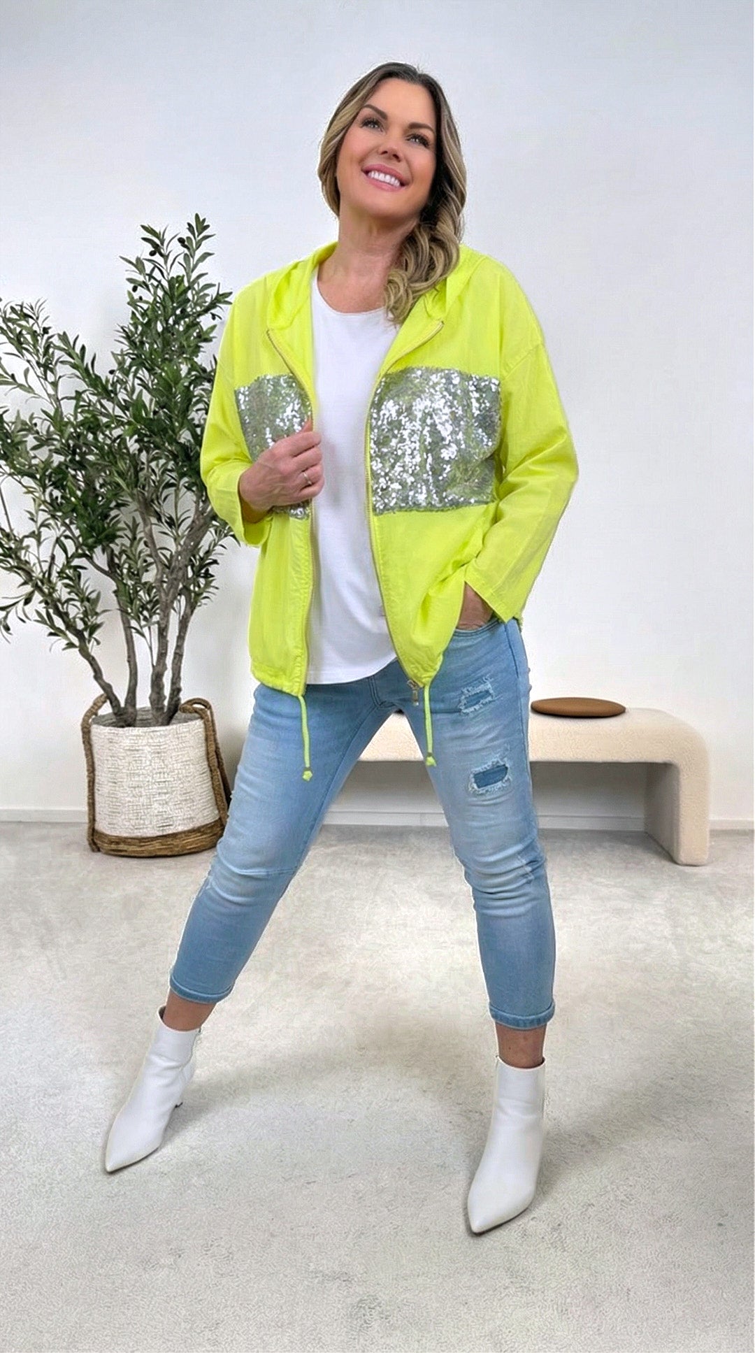 Jacke Glam Casual *Gelb*