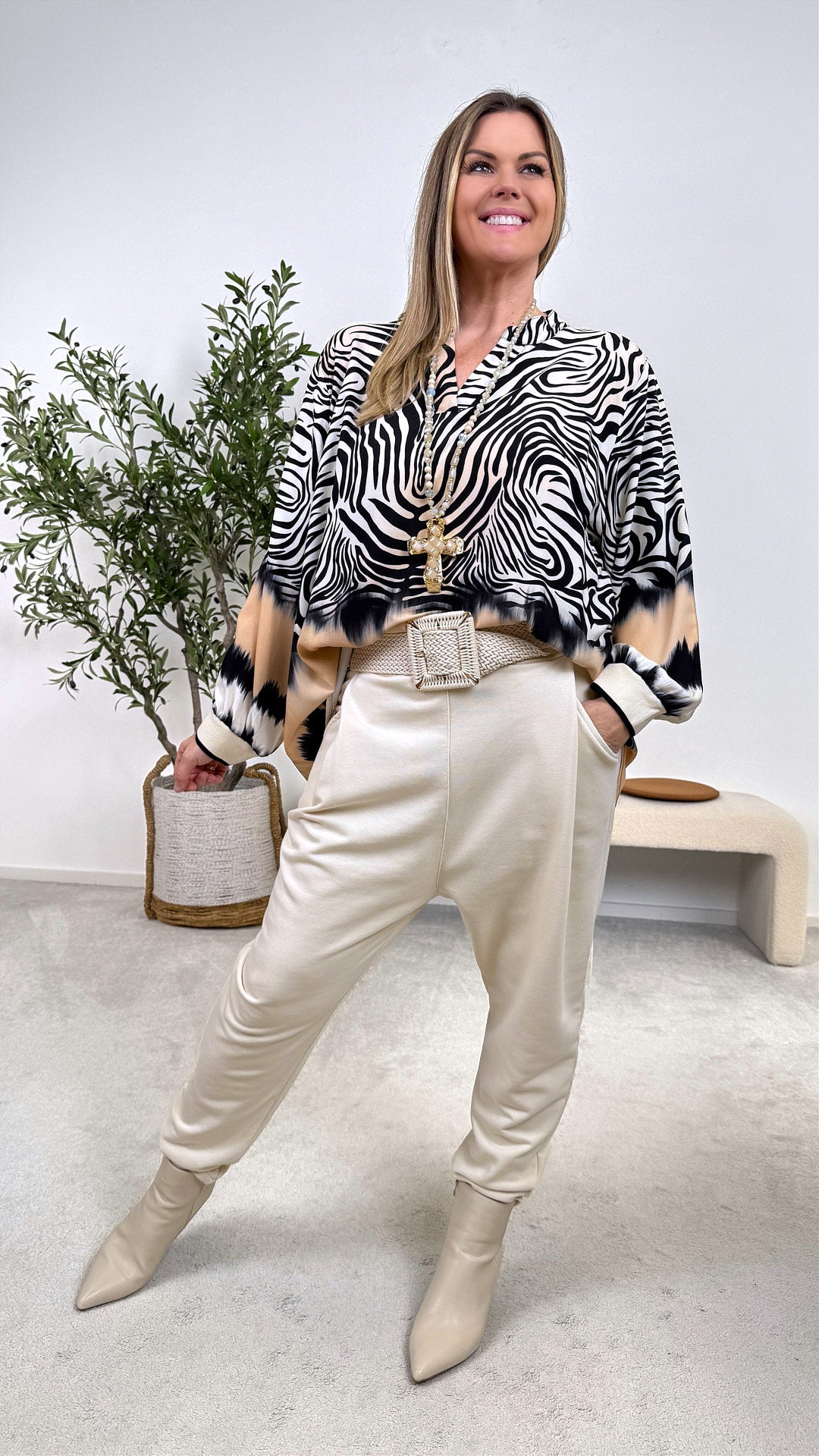 Blusenshirt Zebra Soul *Schwarz*