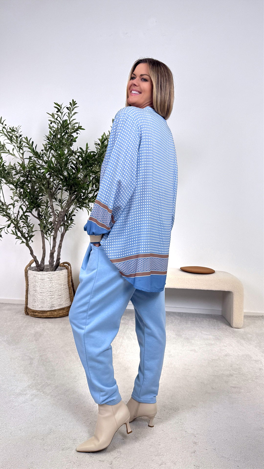 Blusenshirt Soft Retro *Blau*