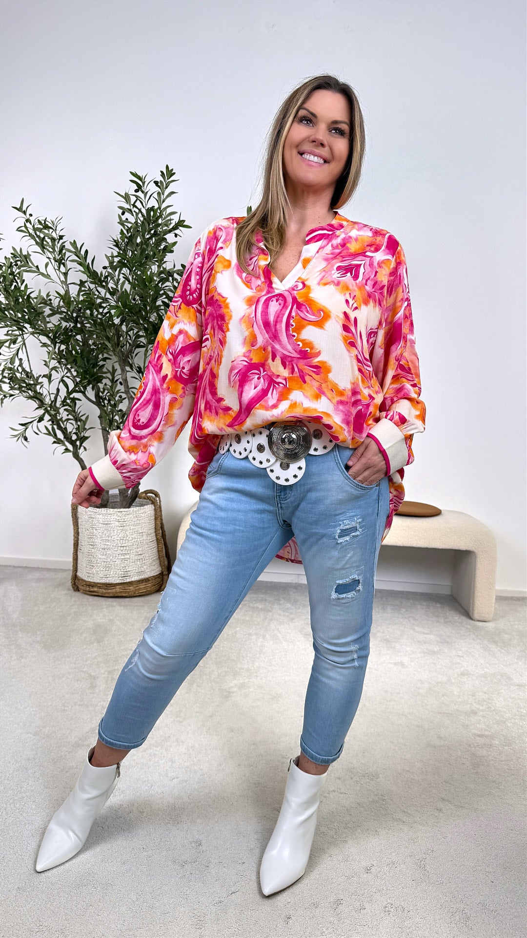 Blusenshirt Soft Ornament *Pink*