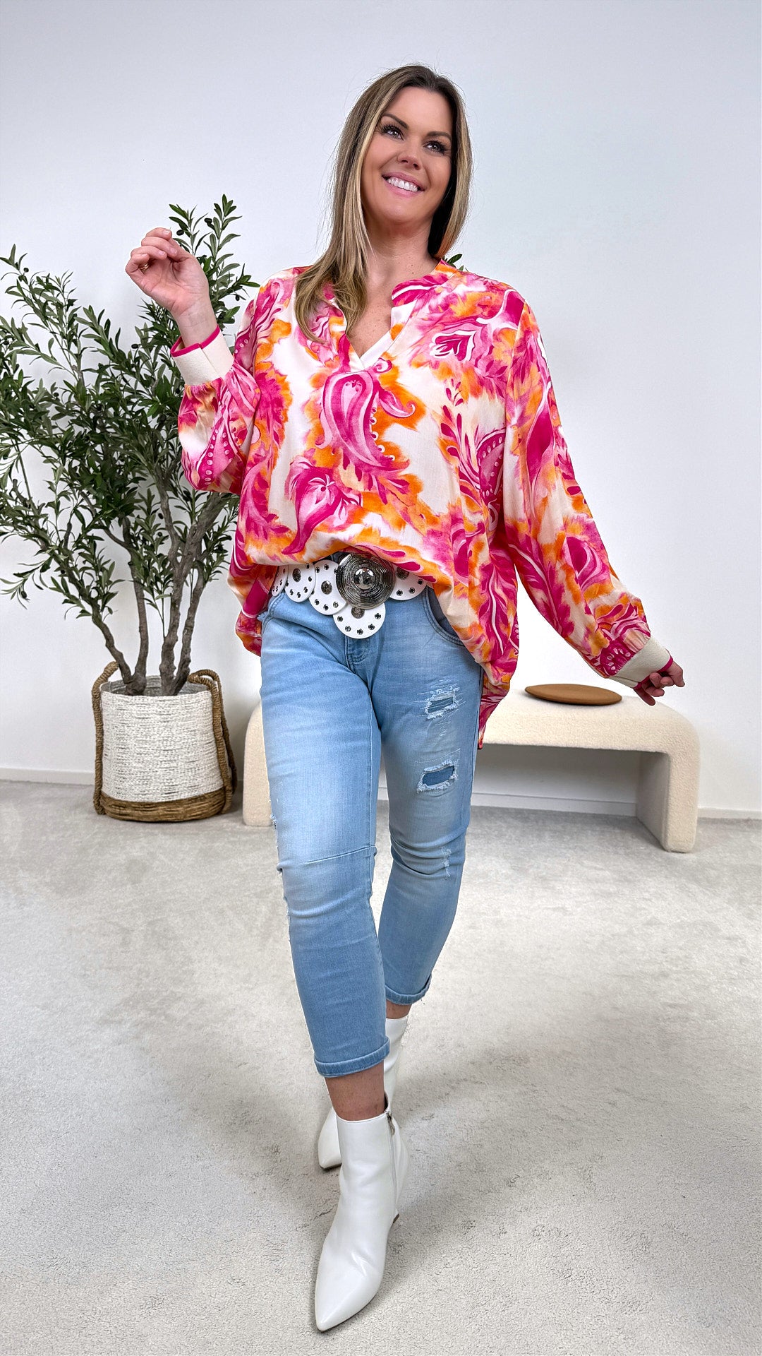 Blusenshirt Soft Ornament *Pink*