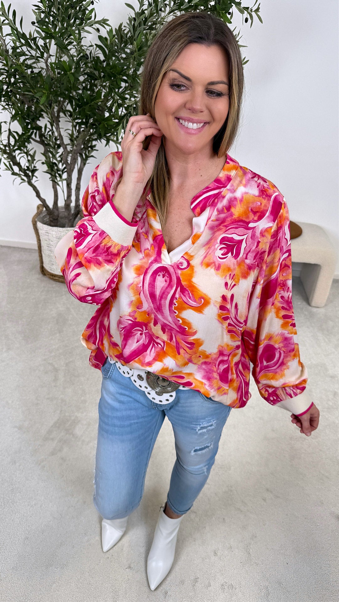 Blusenshirt Soft Ornament *Pink*