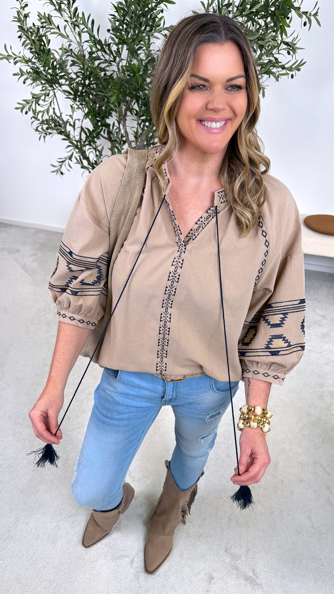 Bluse Inner Glow *Camel*