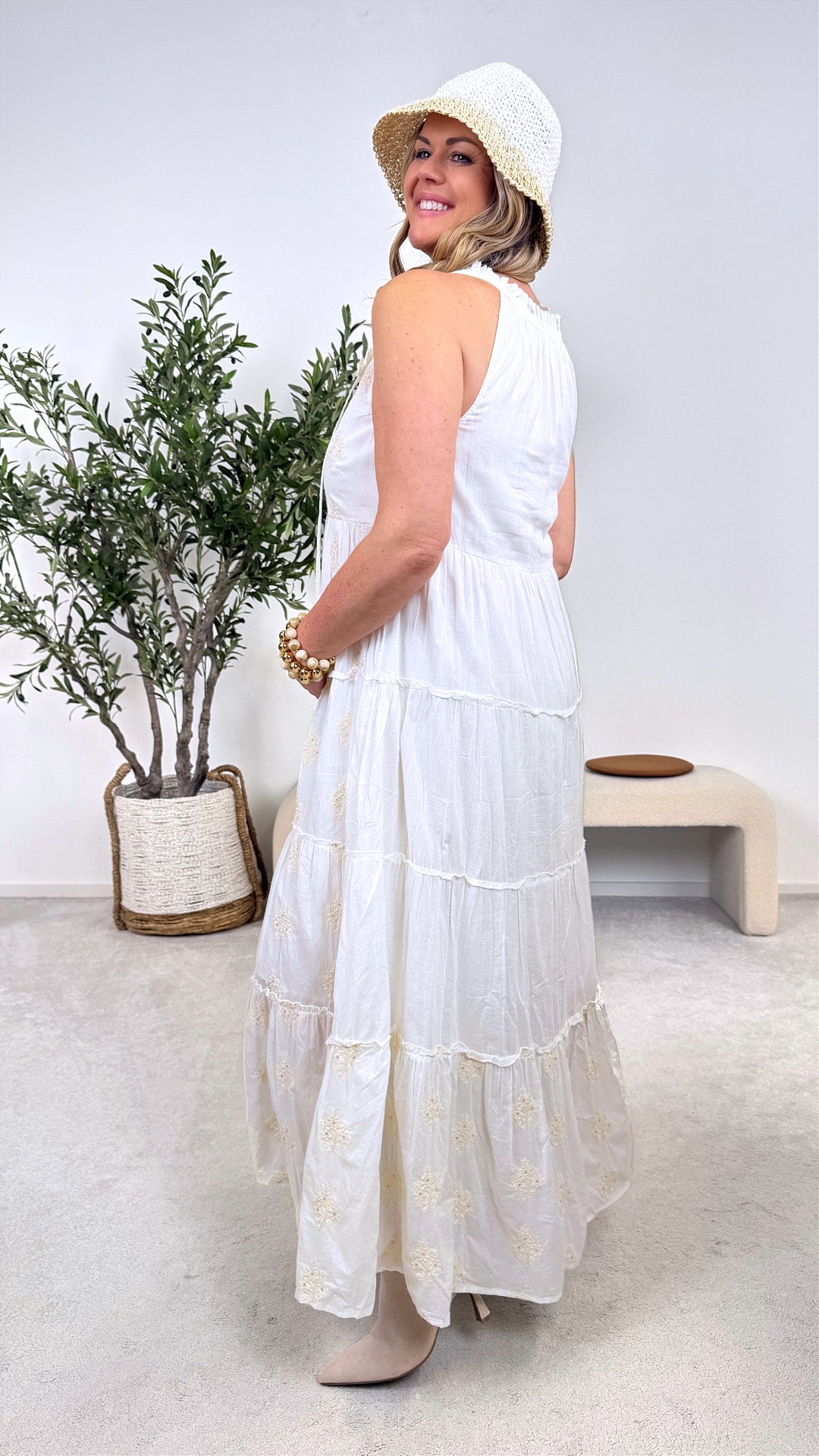 Langes Kleid Soft Summer Glow *Creme*