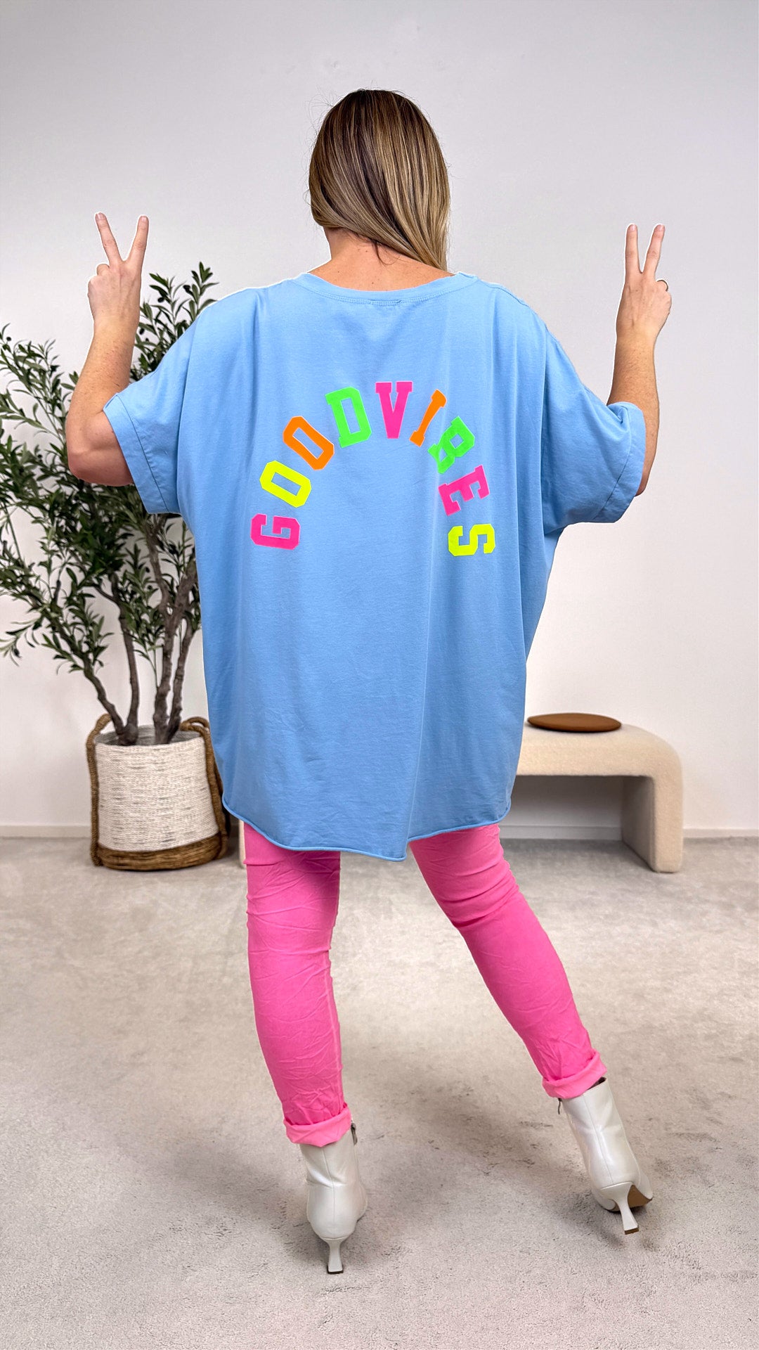 T-Shirt Positive Mood *Blau*