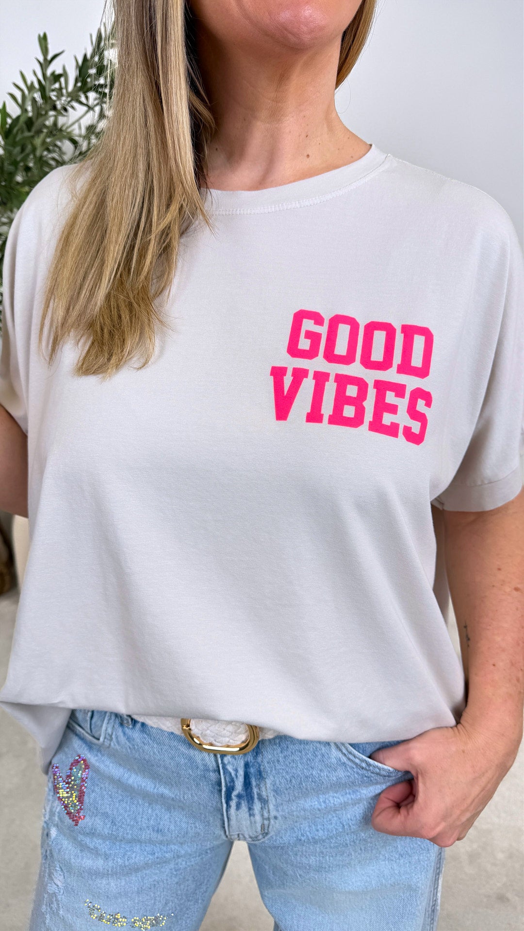 T-Shirt Positive Mood *Beige*