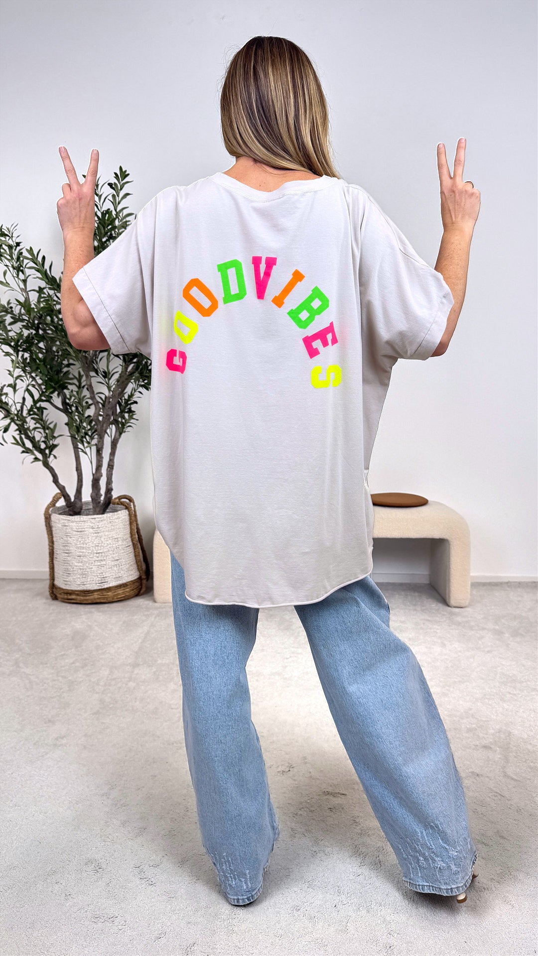 T-Shirt Positive Mood *Beige*