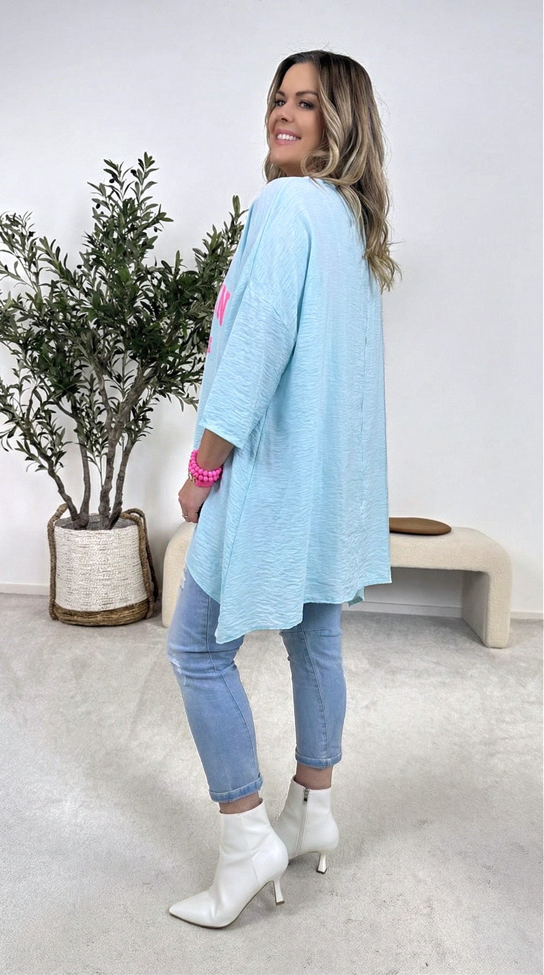 Blusenshirt Queen of the City *Aqua*