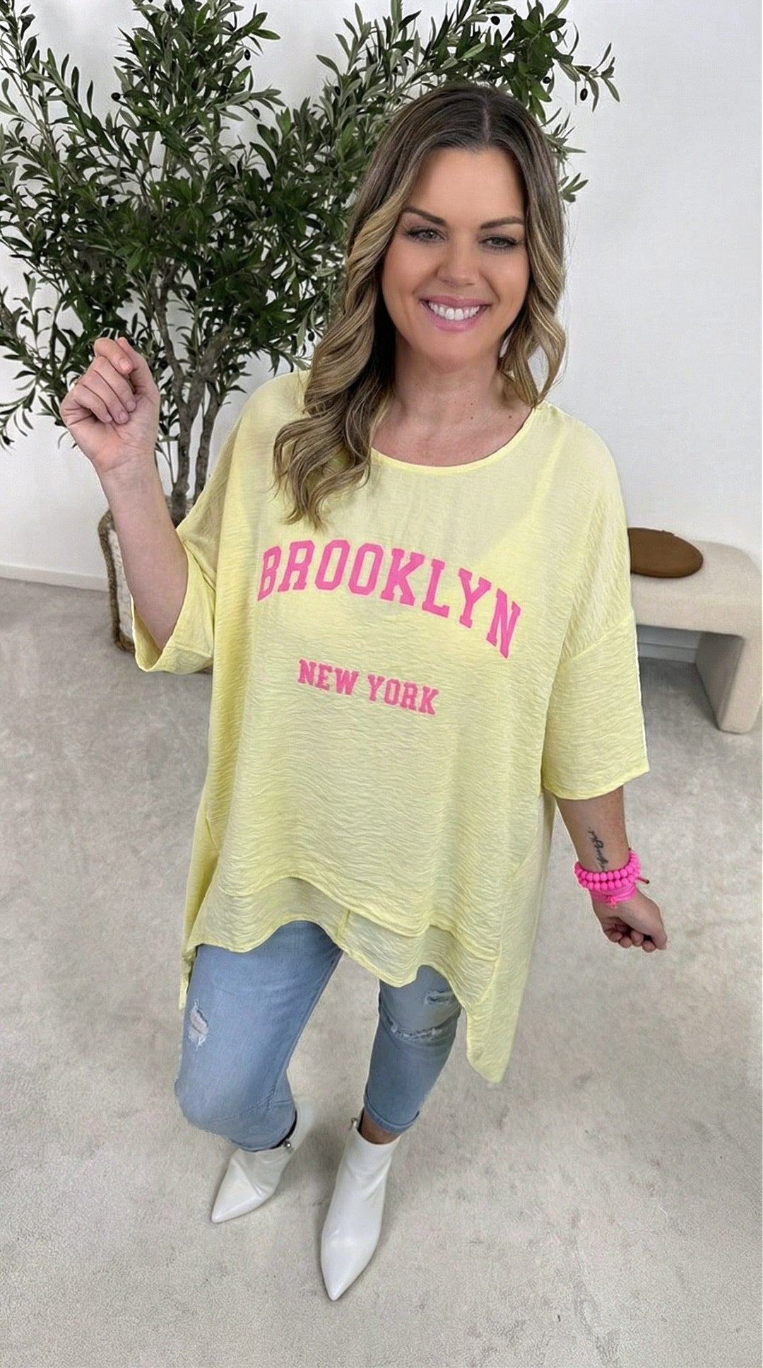 Blusenshirt Queen of the City *Gelb*