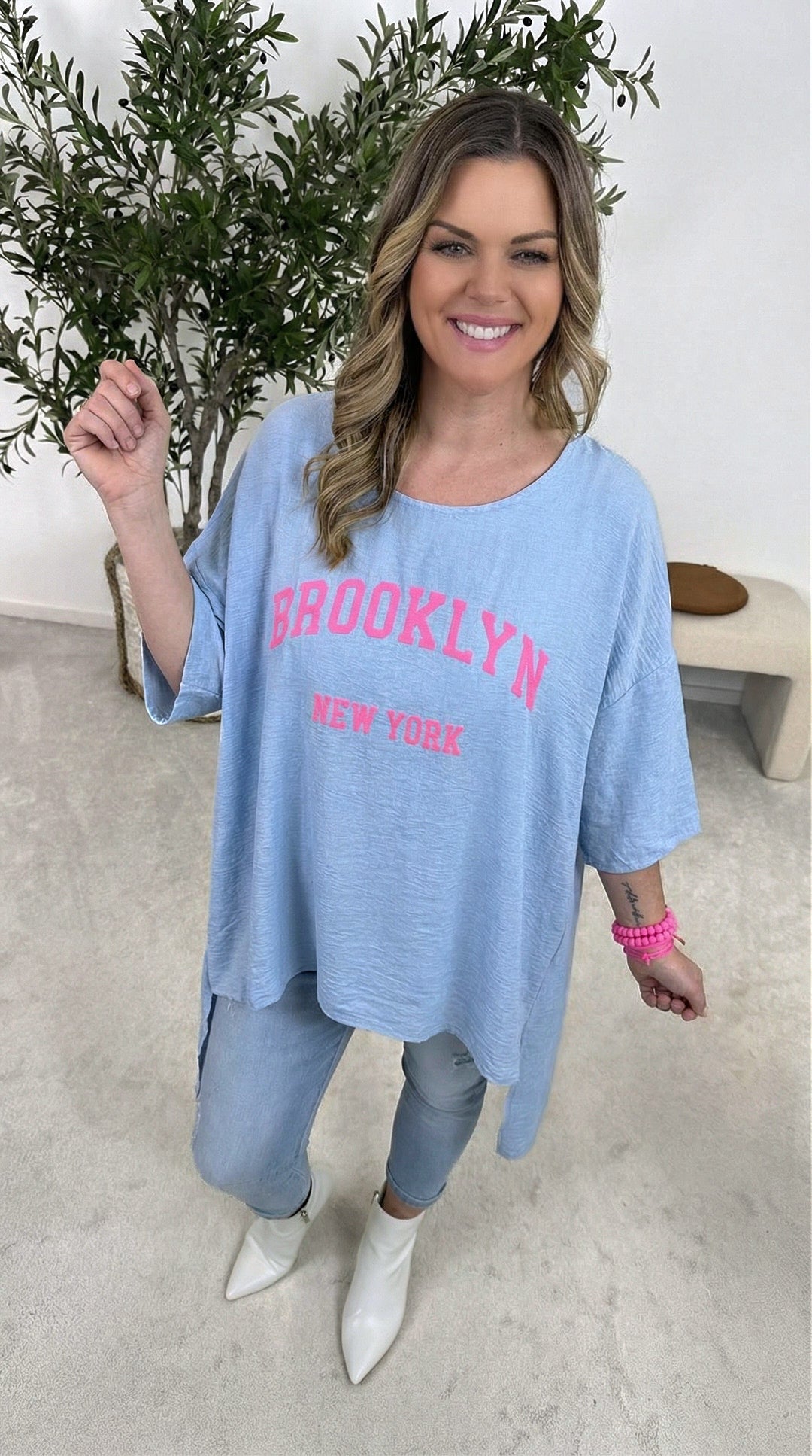 Blusenshirt Queen of the City *Blau*