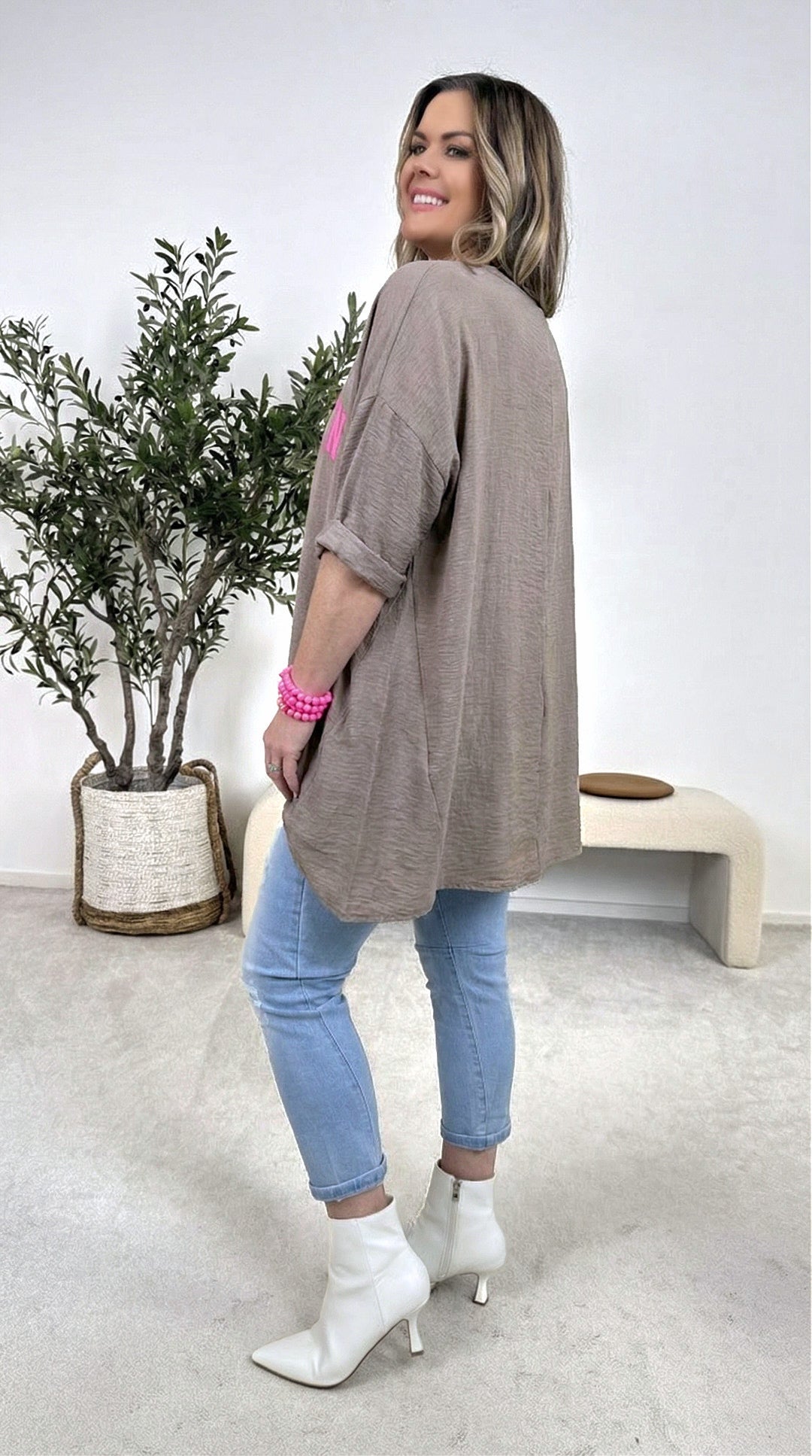 Blusenshirt Queen of the City *Taupe*