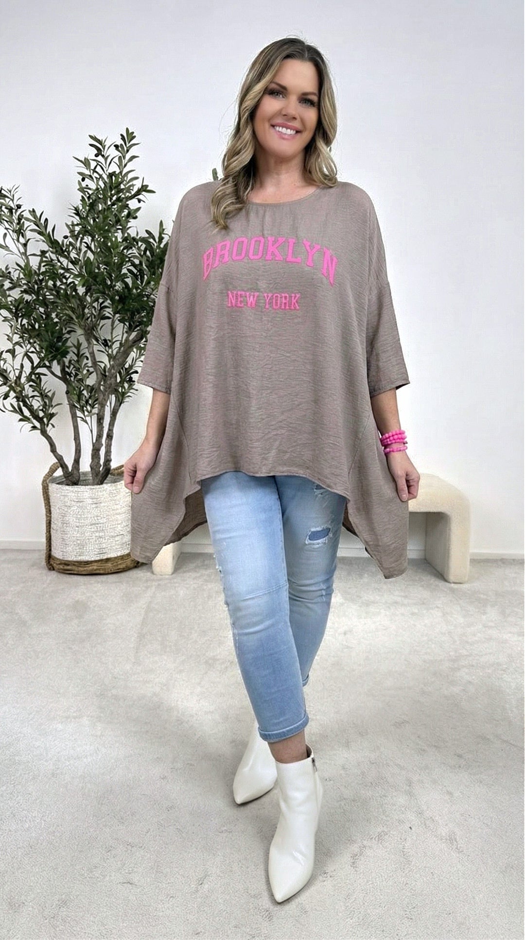 Blusenshirt Queen of the City *Taupe*