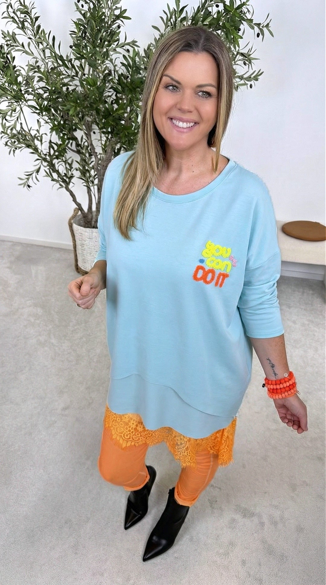 Sweatshirt You Can Do It *Mint*