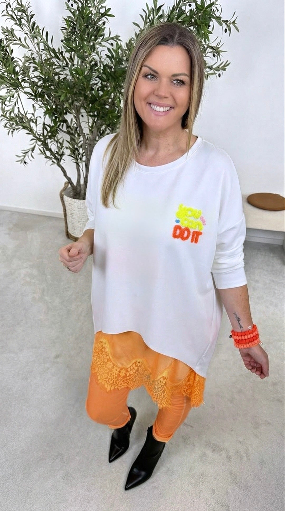 Sweatshirt You Can Do It *Weiß*