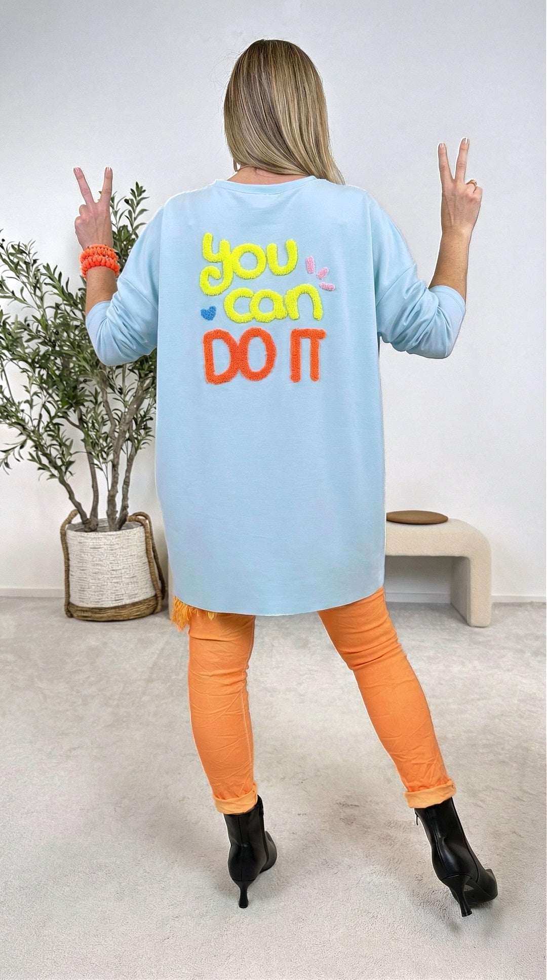 Sweatshirt You Can Do It *Mint*