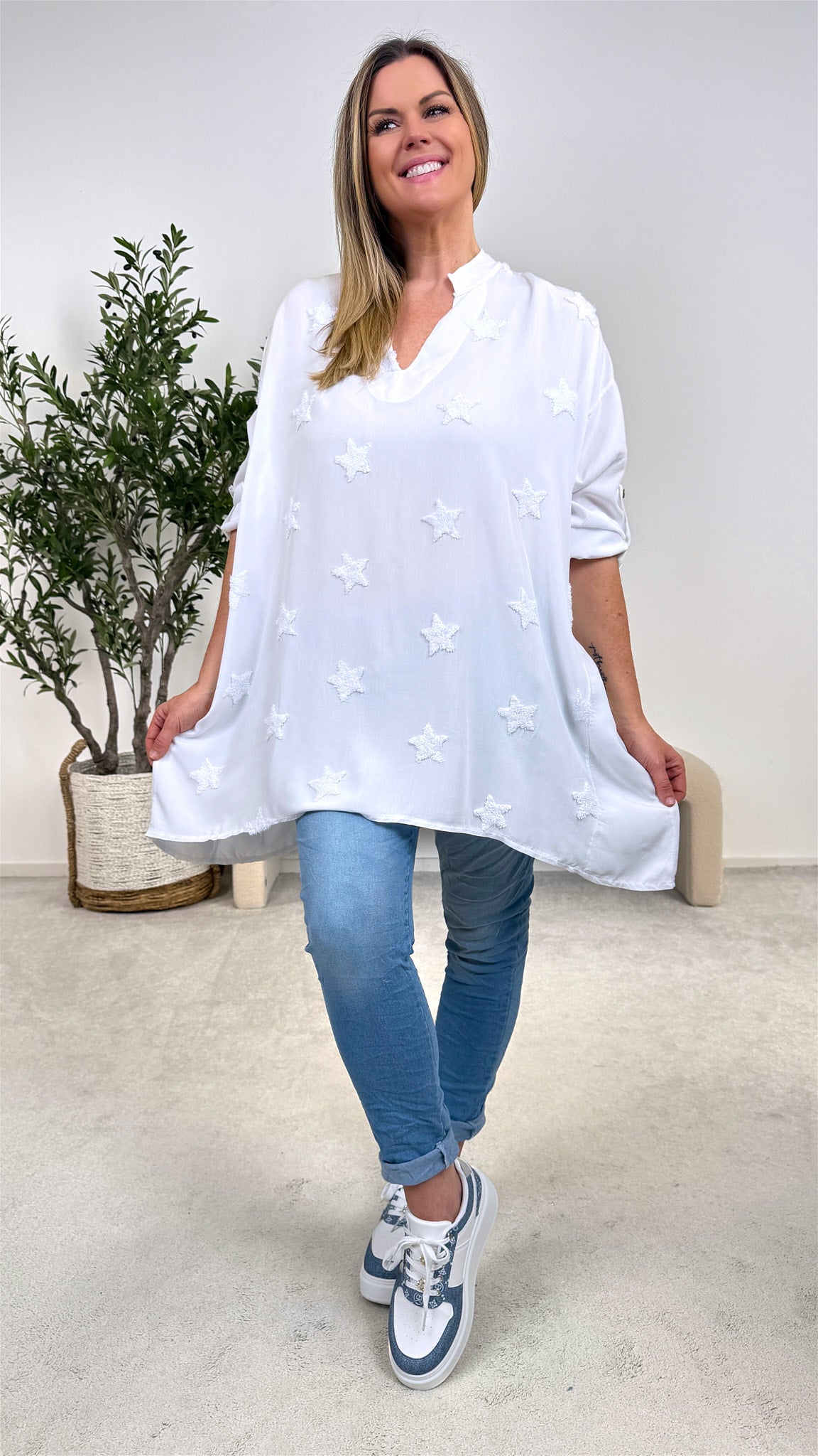 Blusenshirt Starlight Whisper *Weiß*