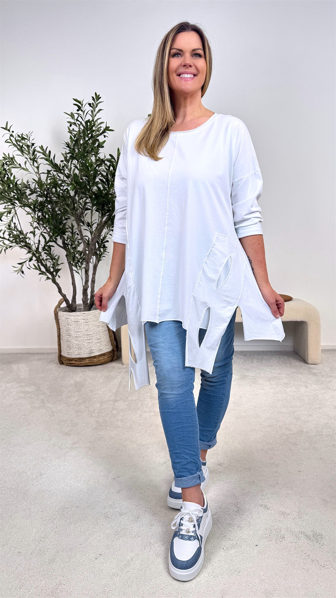 Oversized Shirt Rockstar Breeze *Weiß*