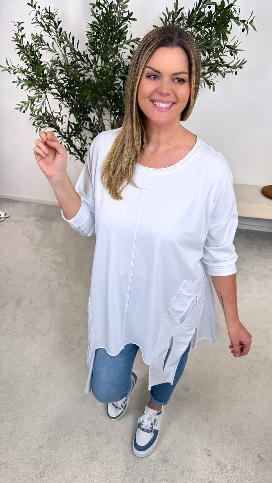 Oversized Shirt Rockstar Breeze *Weiß*