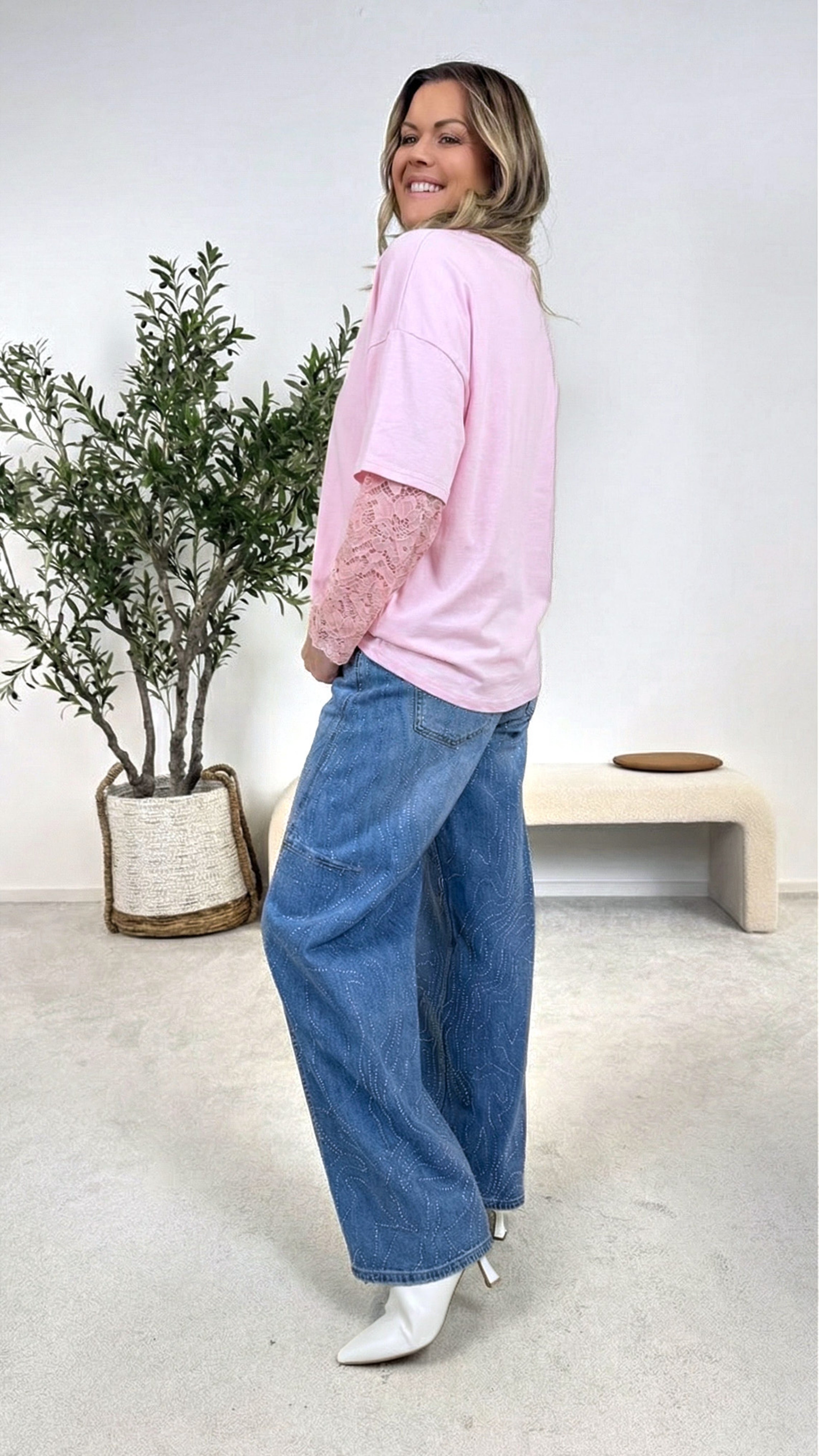 Langarmshirt Daily Blossom *Rosa*