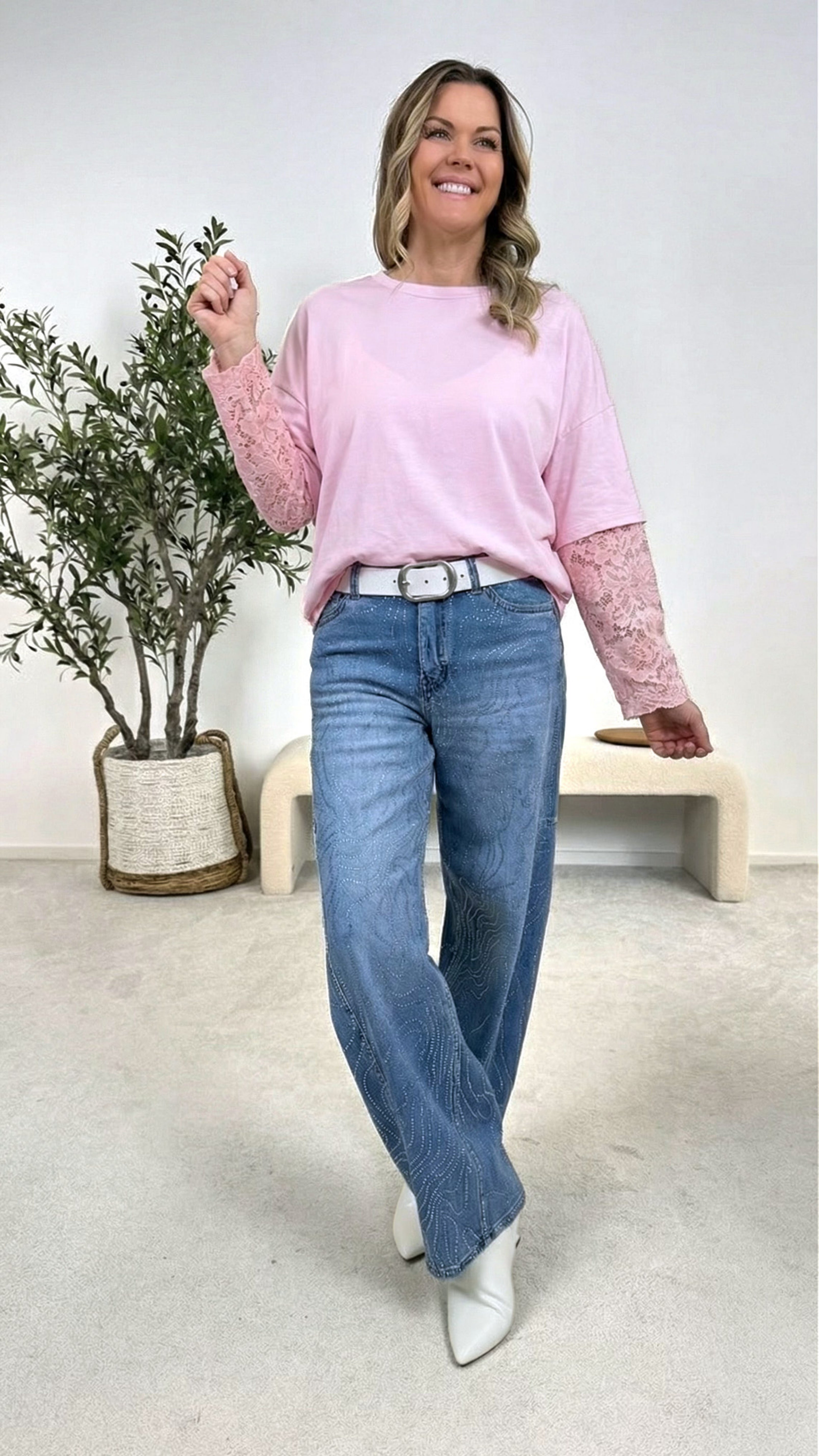 Langarmshirt Daily Blossom *Rosa*