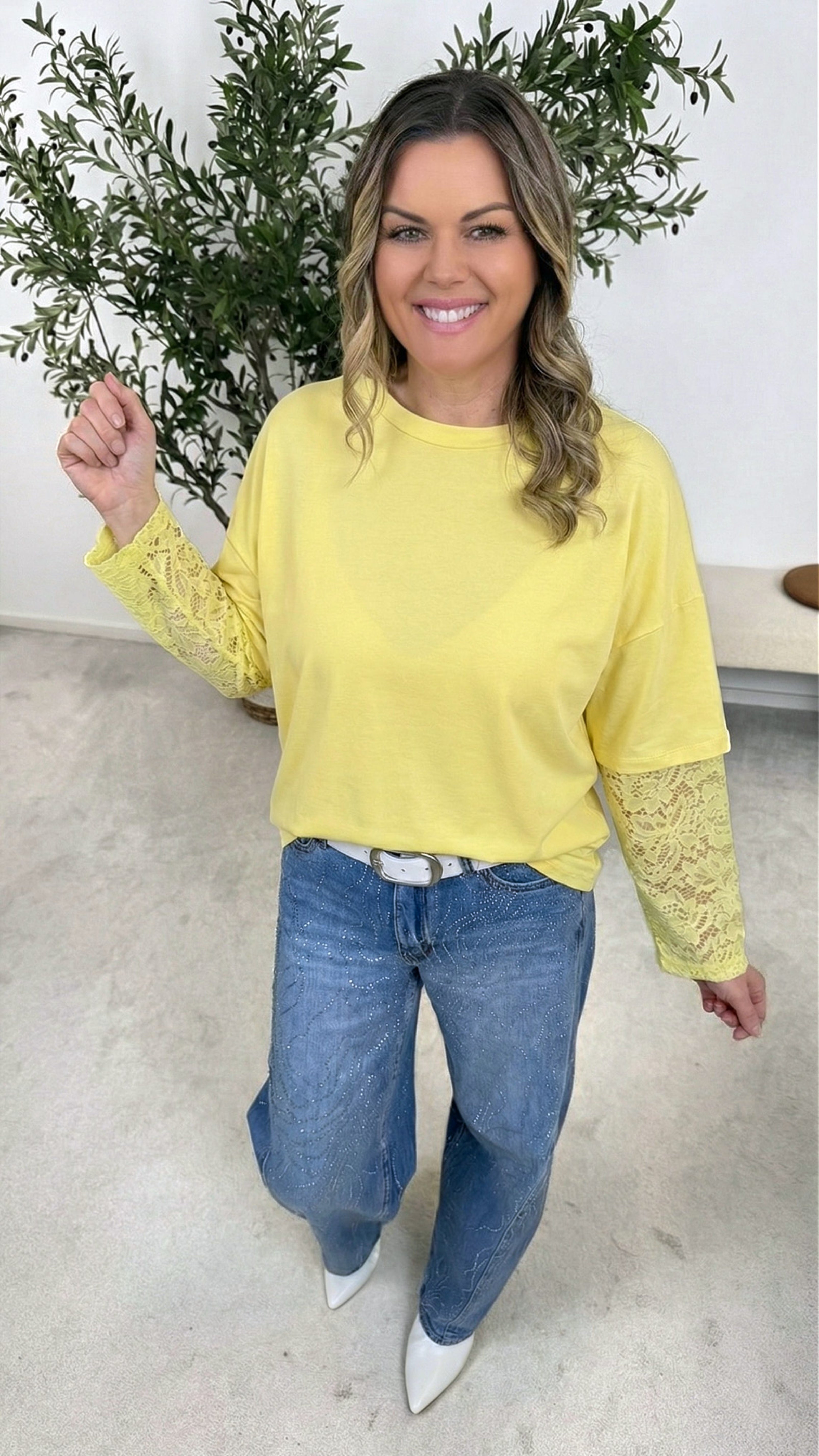 Langarmshirt Daily Blossom *Gelb*