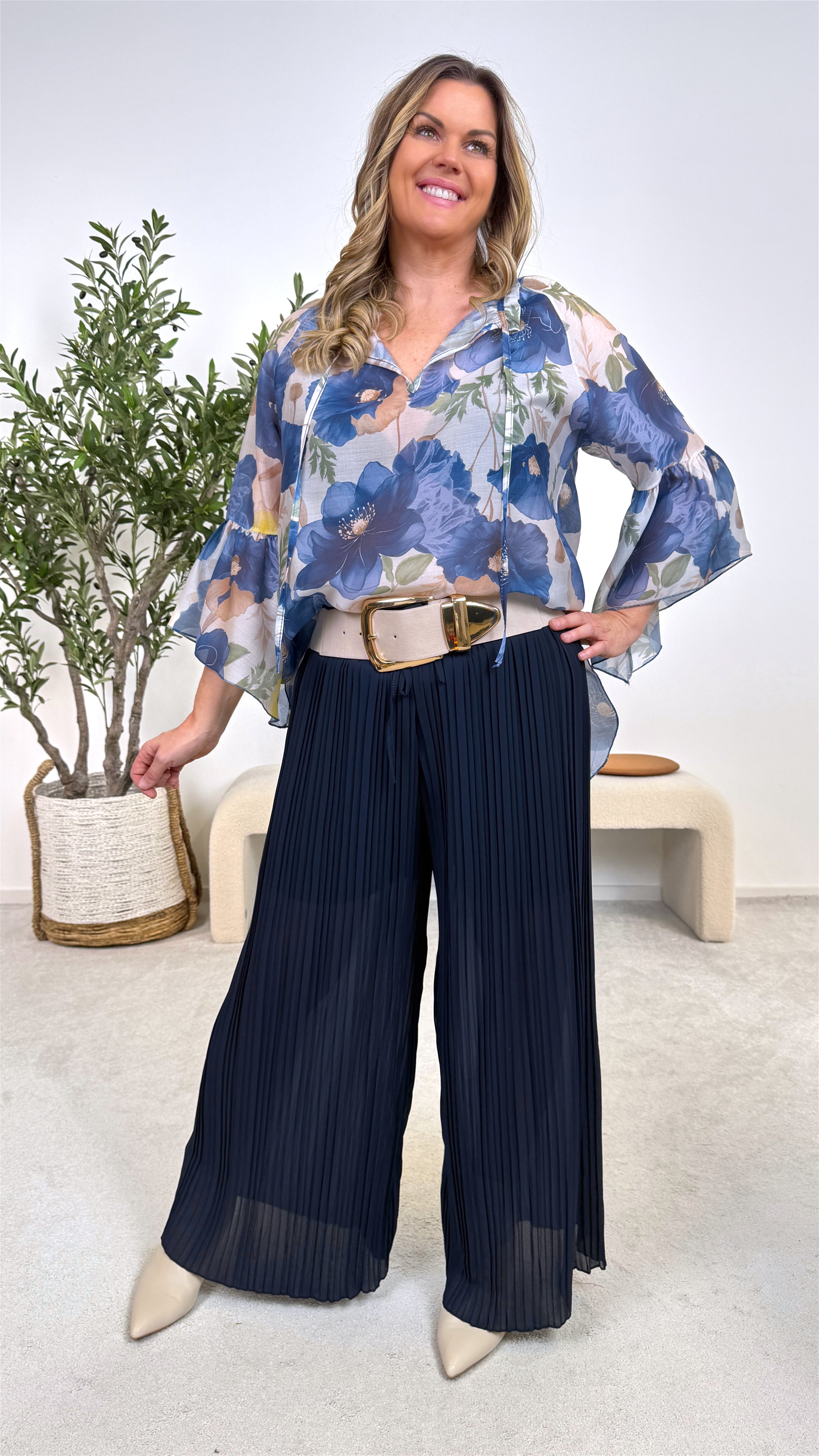 Culotte Hose Flowing Ease *Dunkelblau* (lieferbar ab 13.3.26)