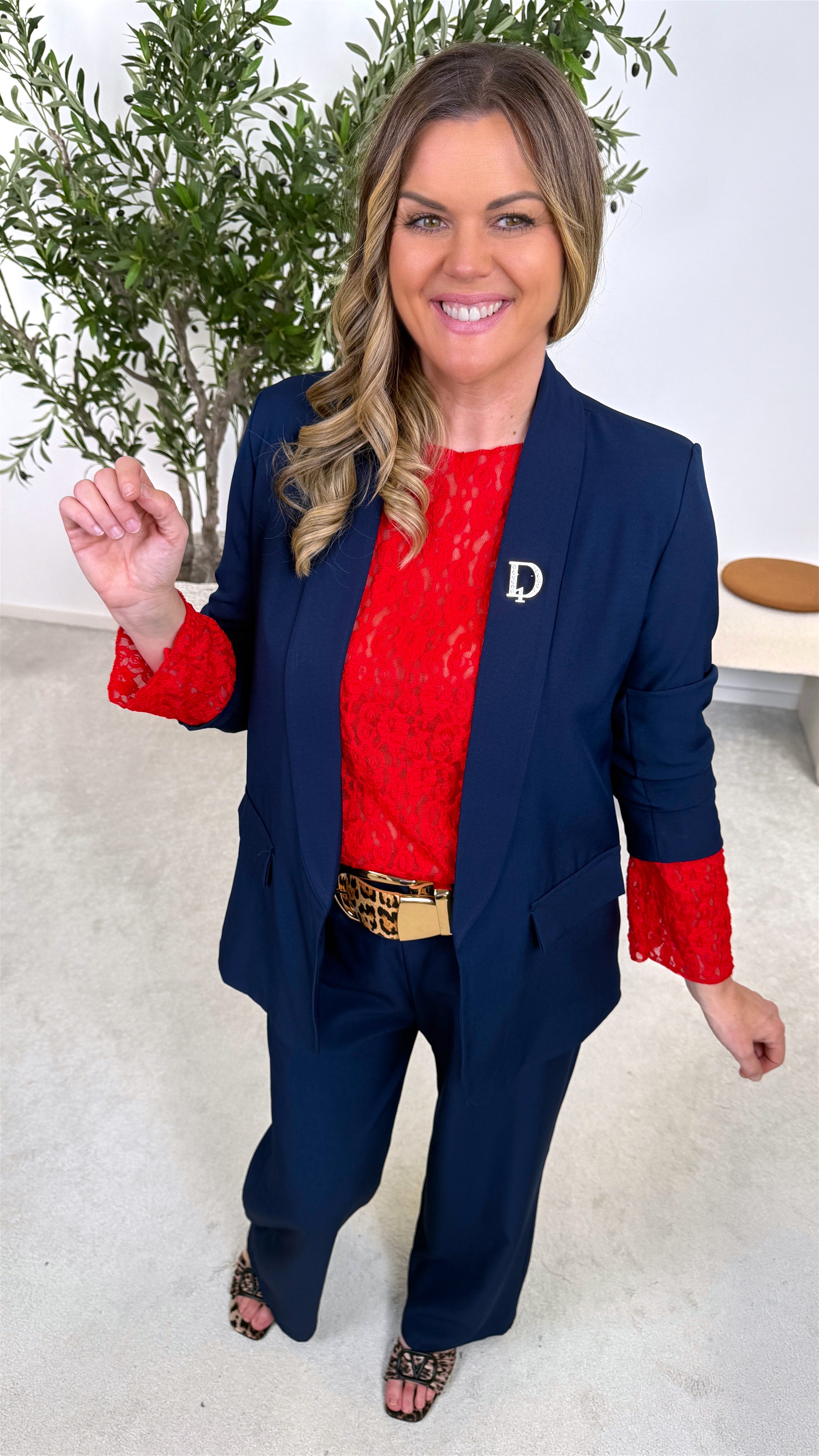 Spitzenshirt Glamour Muse *Rot*