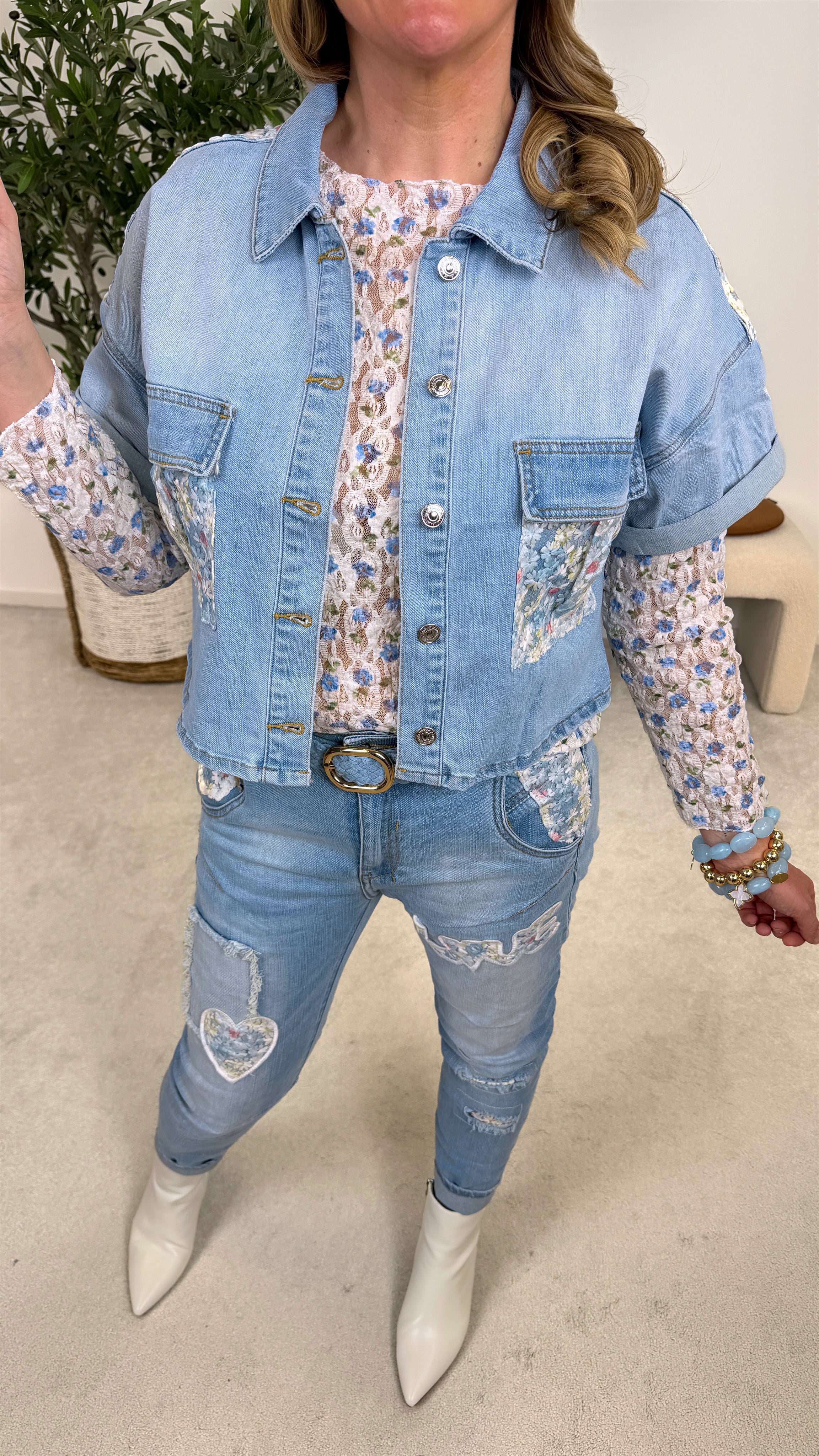 Jeansjacke Blossom Touch
